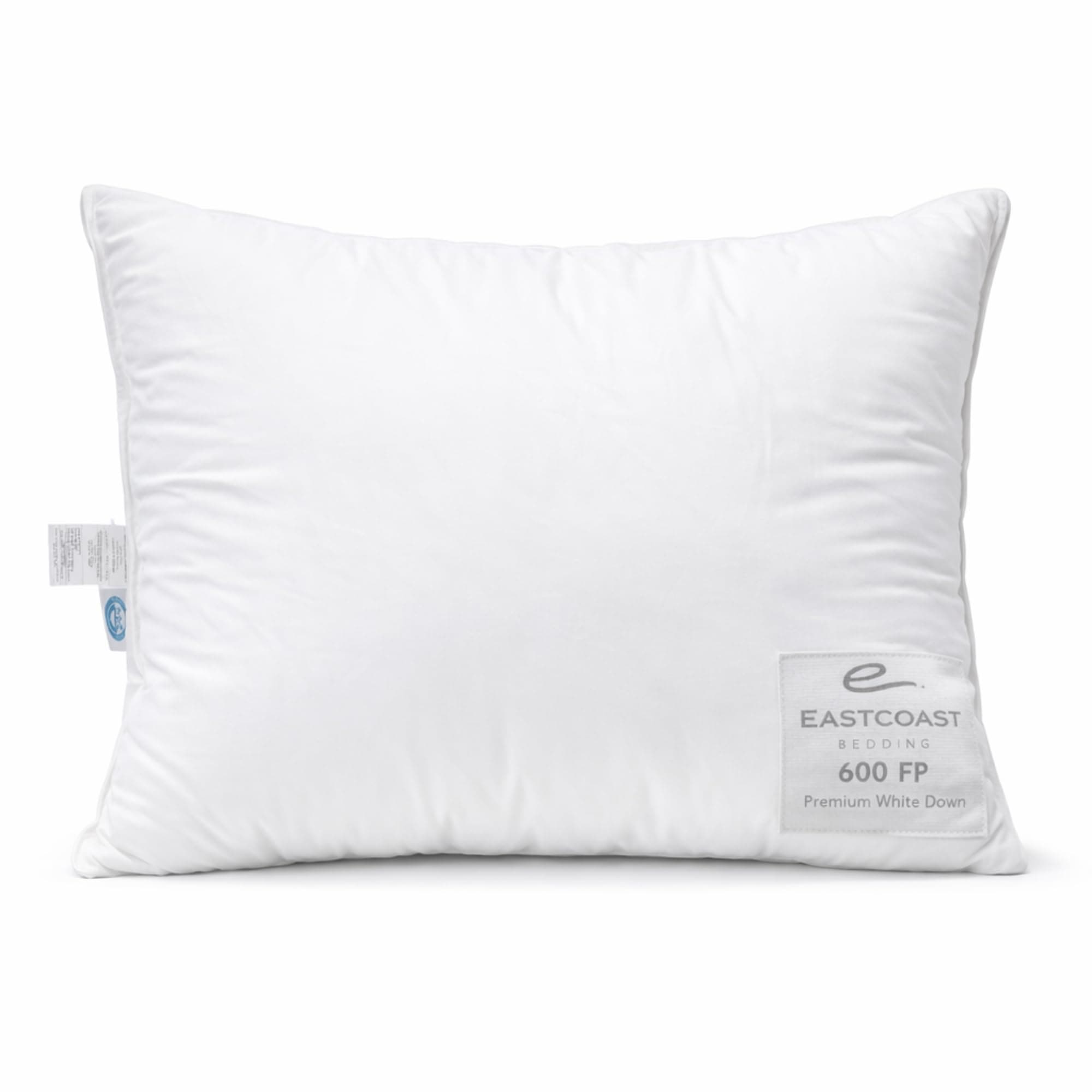 100% White Down Luxury Pillow 600 Fill Power No Feathers 400 Thread Count Cotton Shell RDS Certified Medium Loft Balanced Feel King 20x36, 1 Pack