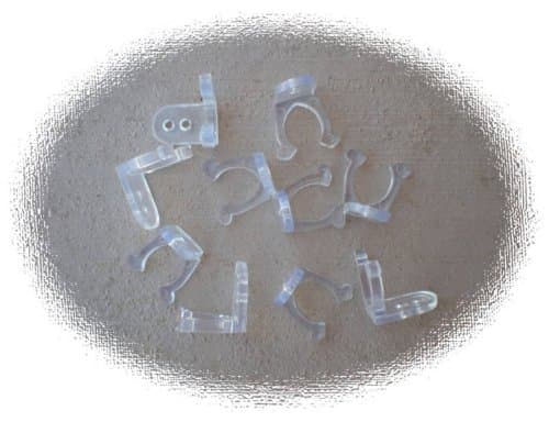 20 PACK OF HOLDING CLIPS FOR 2 WIRE 1/2 inch LED ROPE LIGHTING