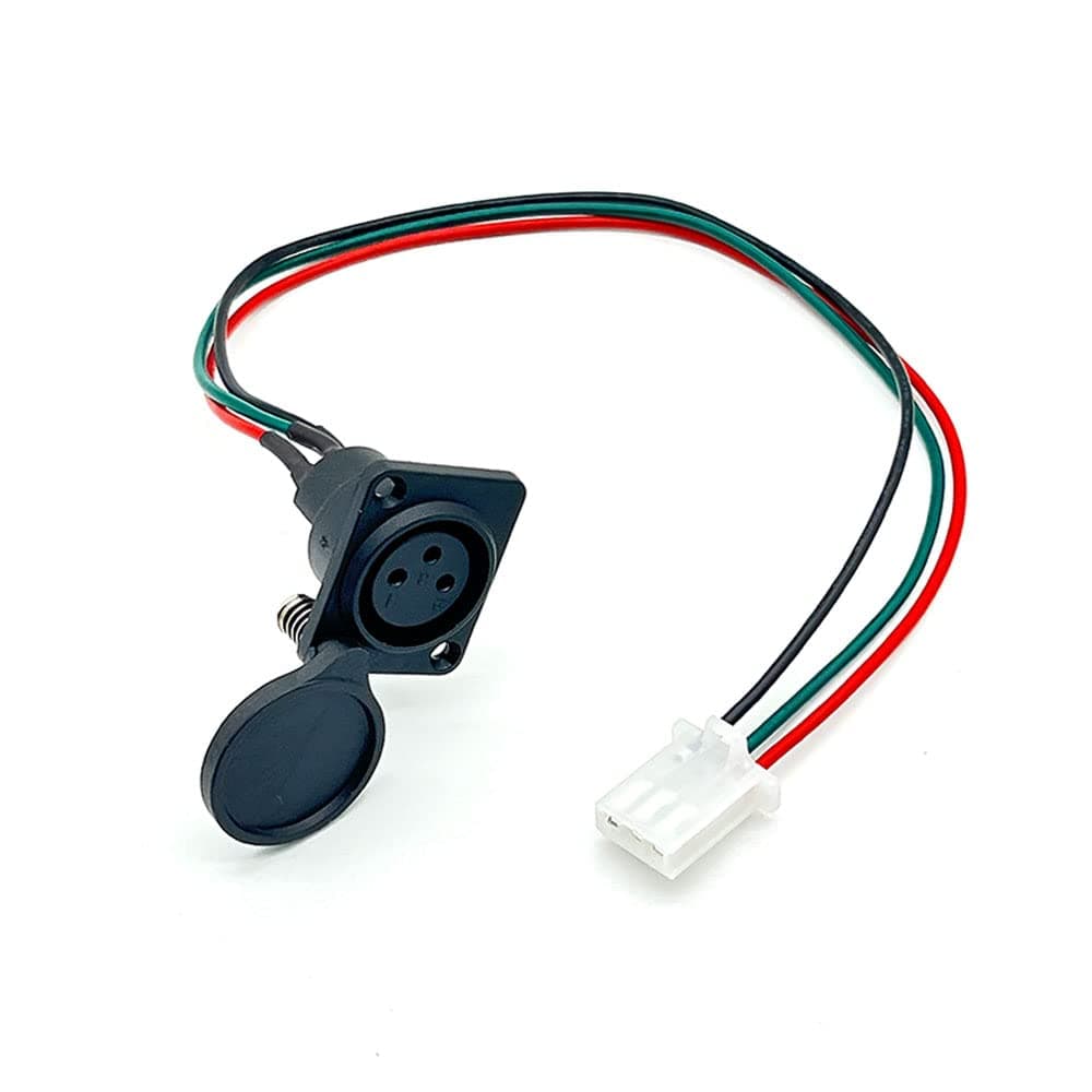 3 Wire 3-Pin XLR Charging Port Cable for E-Bike, E-Scooter, Mobility, Wheelchair, Drive Medical XLR Female Jack Connector Adapter Currie BA-071-7 XLR Cable with Waterproof Cover