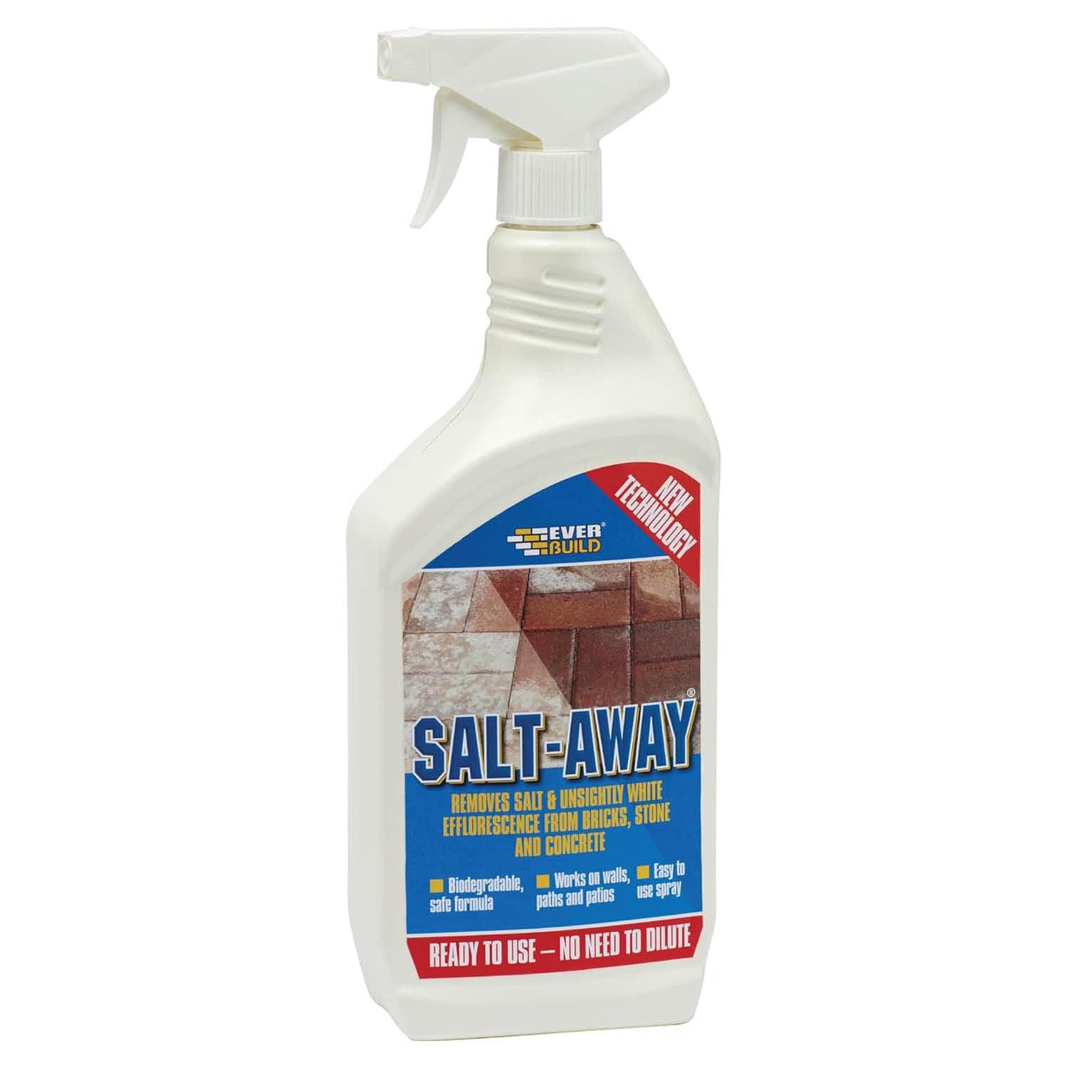 Salt-Away Treatment – External Use – Biodegradable – Works On Bricks, Concrete And Stone – Ready To Use – 1 Litre