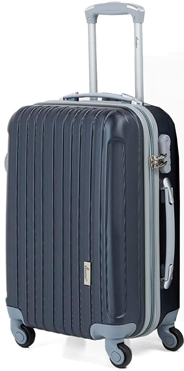 Senator Hard side Suitcase on Wheels Ultra Lightweight ABS Light Spinner Trolley Case with Spinner Wheels 4 - KH132 (28, Navy Blue)