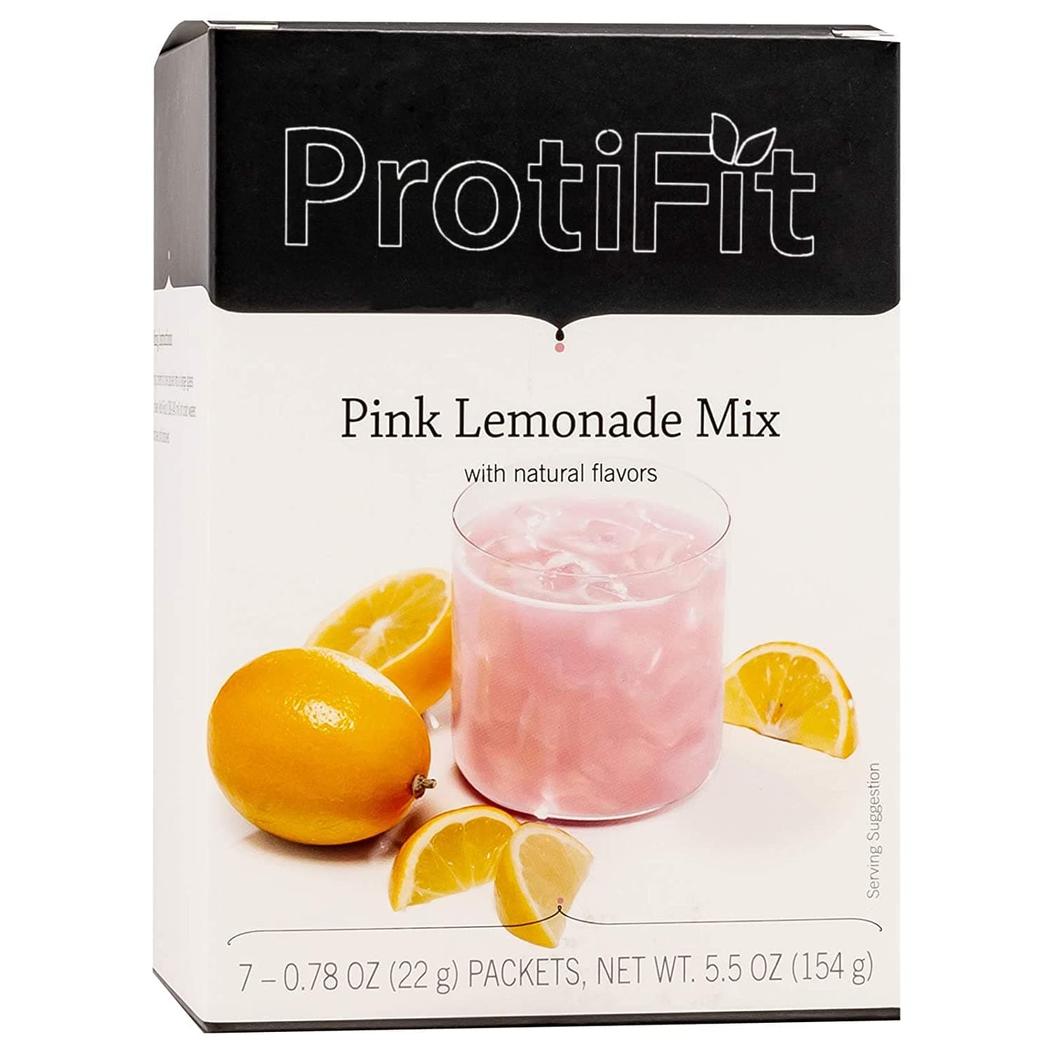 Proti Fit - High Protein Fruit Flavored Powder Drink Mix, Low Calorie, Sugar Free, Appetite Suppressant, 7 Servings Per Box (Pink Lemonade)
