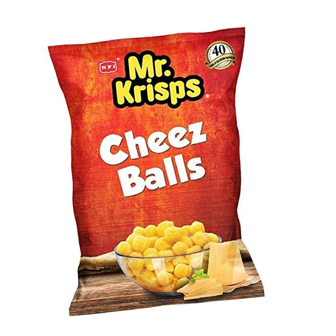Mr.Krisps Cheez Balls Cheese flavour 80 Gm