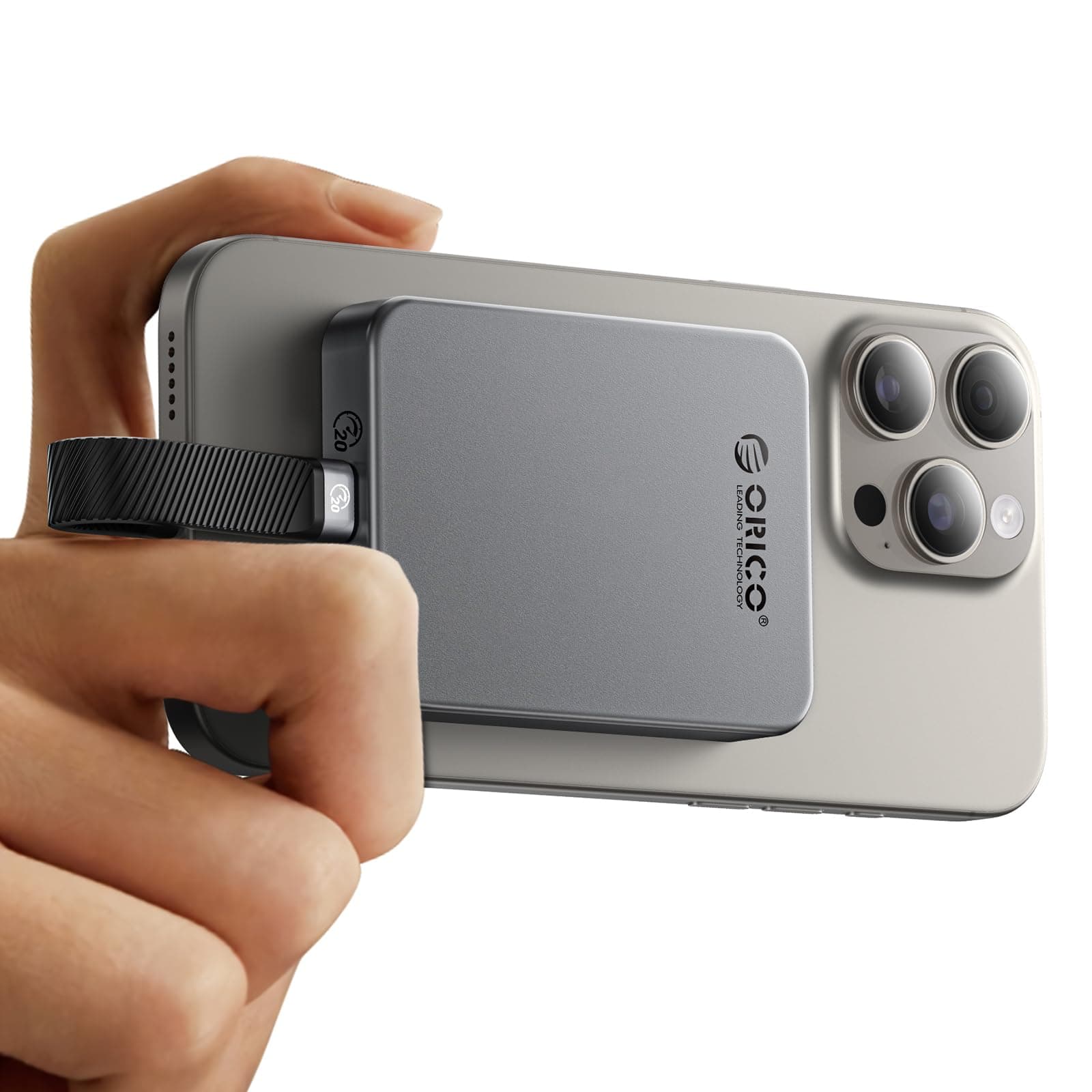 ORICO 2 TB Magnetic External SSD, 4K ProRes HDR Record and Store, 2000MB/s Stable Transmission, Portable Solid State Drive, Aluminium Alloy Shell, Compatible with Smartphone, Tablet, Computer - K20