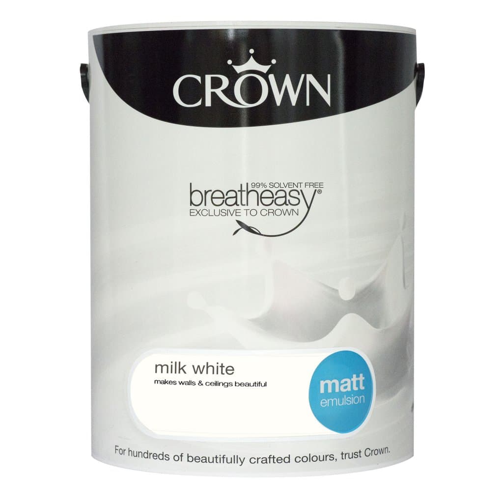 CrownTradeMilk White 5L Matt Acrylic Paint
