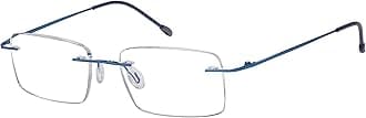 Eyekepper Frameless Reading Glasses for Men Reading - Rectangle Rimless Reader Eyeglasses Blue +1.25