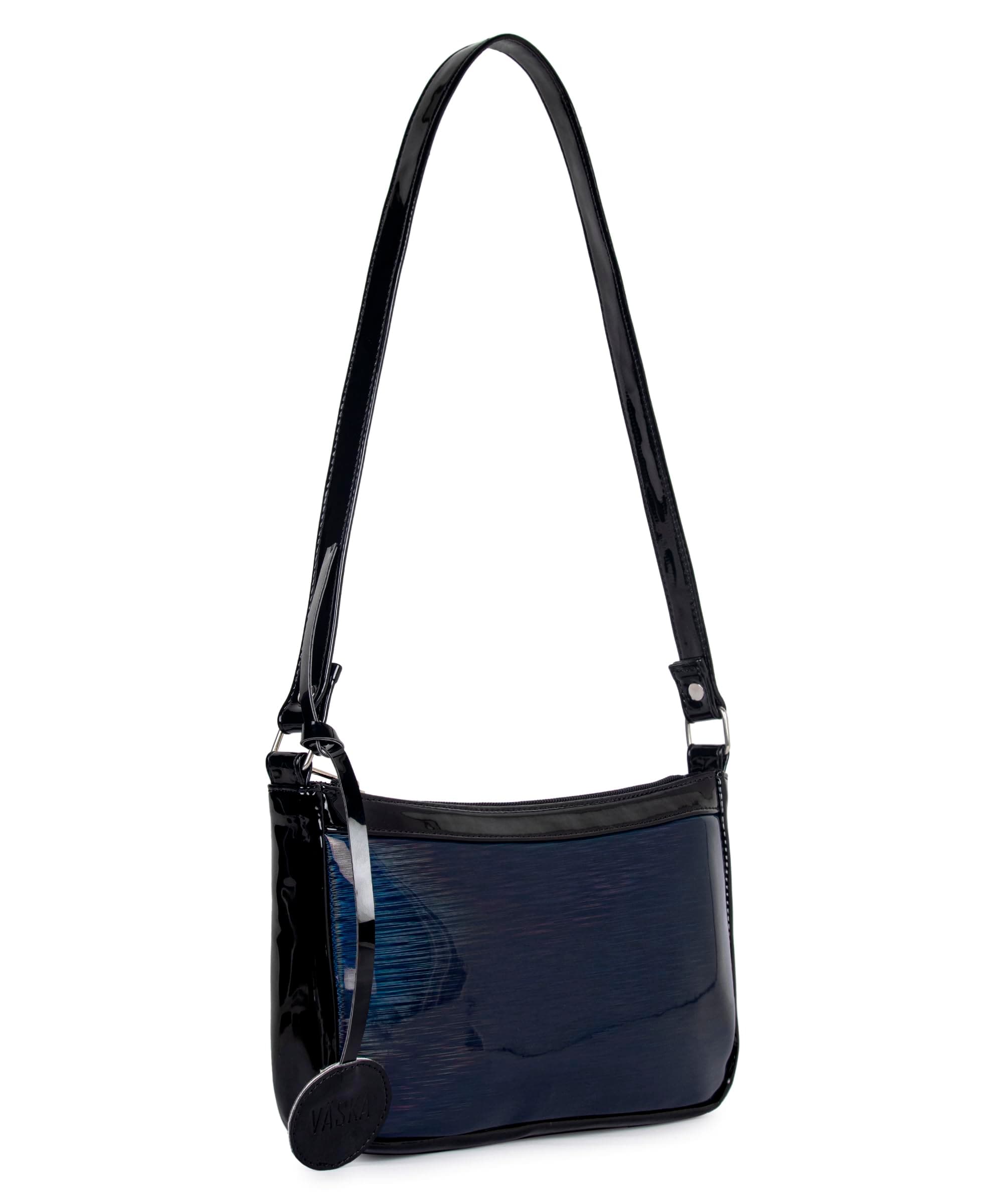 VASKAwomen's blue shimmer shoulder bag (PU)