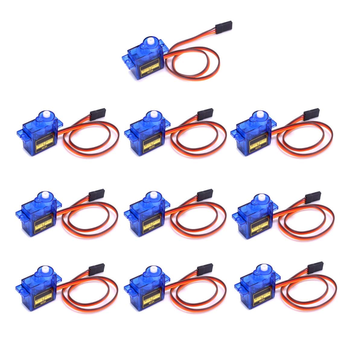 FPVKing SG90 Micro Servo Motor 9G for RC Robot Arm Helicopter Airplane Remote Controls(10Pcs)