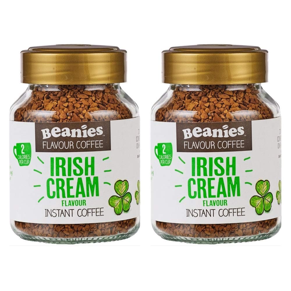 Beanies Irish Cream Flavour Instant Coffee 50g, 2 Pack