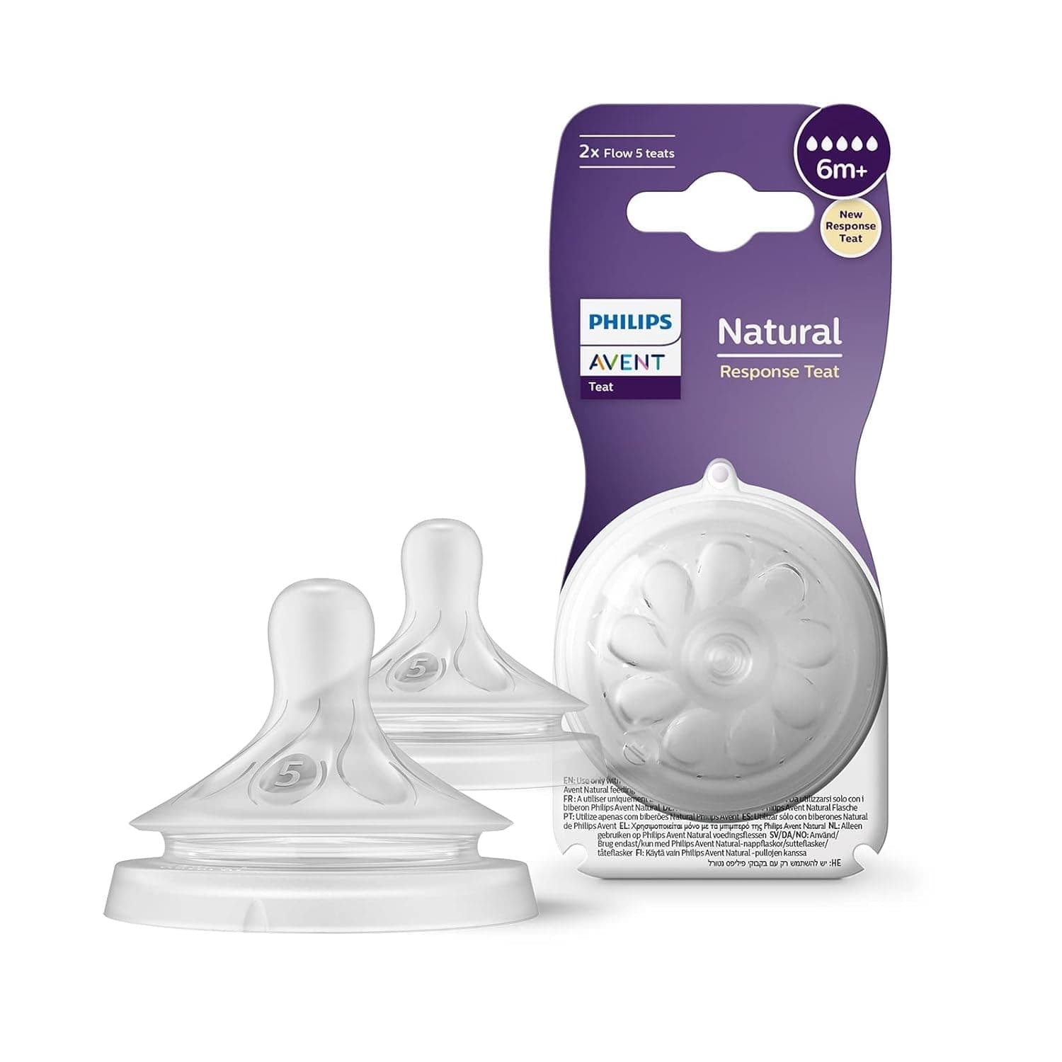 Philips BPA Free Natural Fast Flow Nipples, 2-Pack