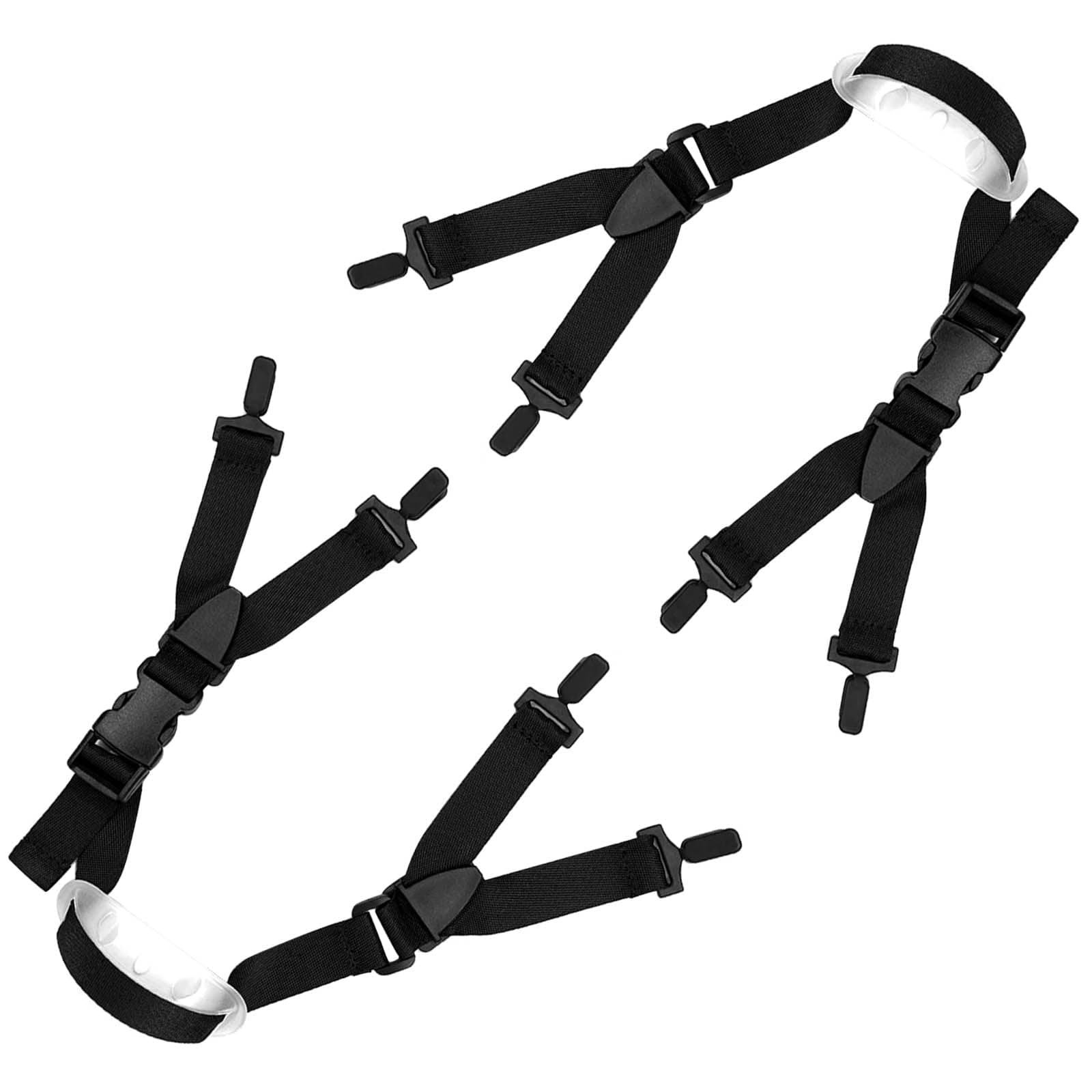 2 Pcs Hard Hats, Full Brim Black Plastic Helmet, Strap Closure, Chin Strap, Universal Safety Helmet, Compatible with Most Hard Hats, Lower Jaw Support