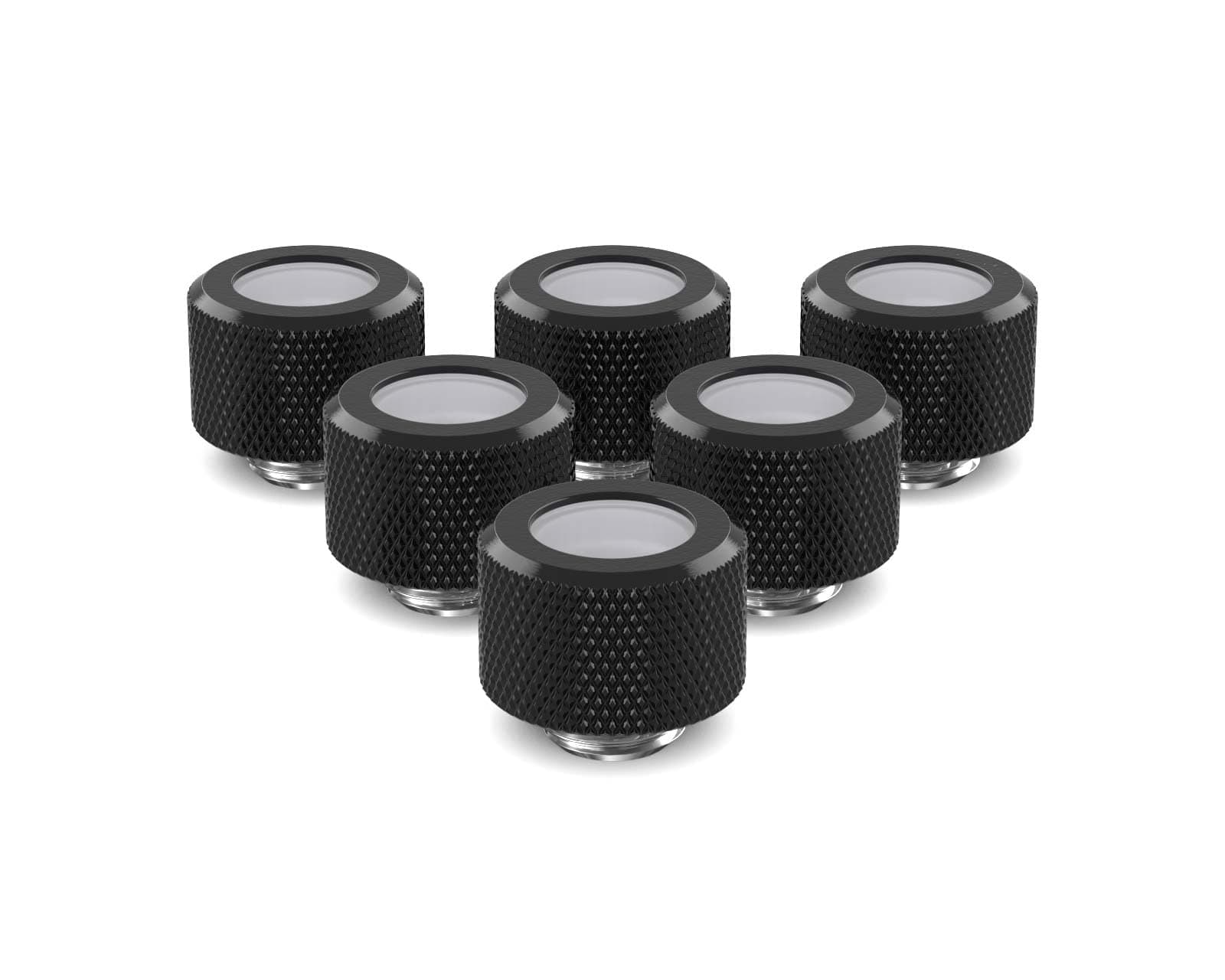 PRIMOCHILL14mm OD Rigid SX Fitting - 6 Pack - Satin Black