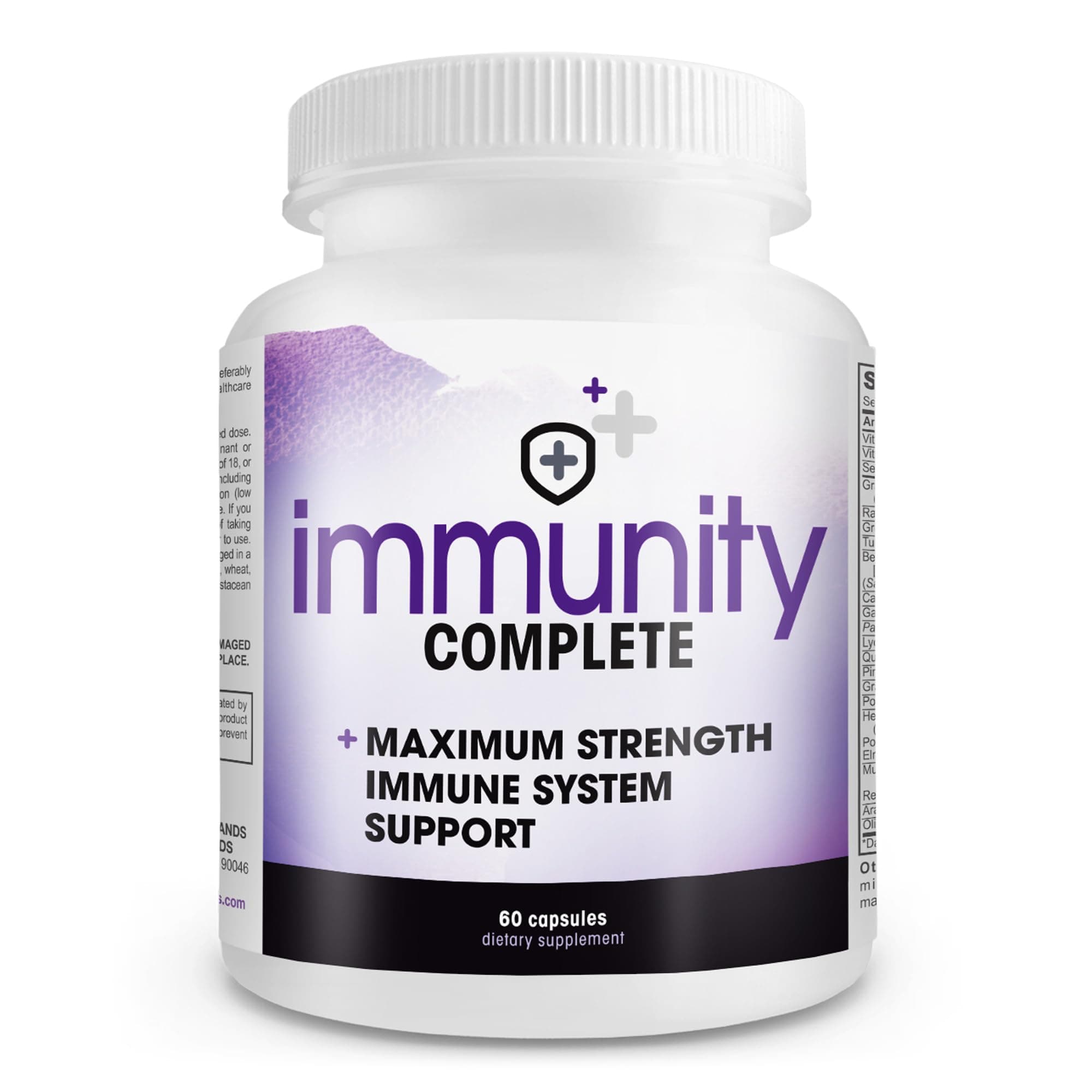 Immunity Complete - 20-in-1 Immune System Booster Formula with Cat's Claw, Quercetin, Vitamin C, and Olive Leaf Extract 60ct