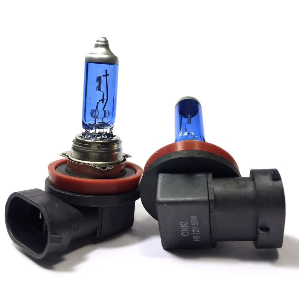 H8 Halogen Headlight 6000K Super White 55W DC 12V Light Bulb (2 pcs)