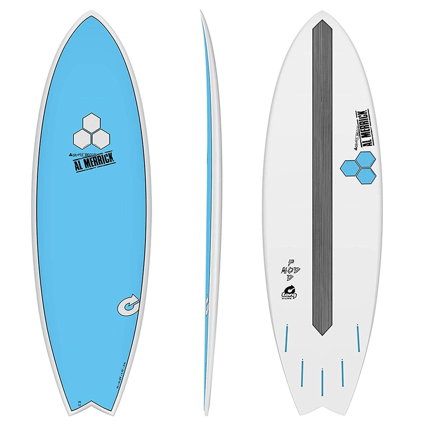 Channel Islands Surfboard X-Lite Pod Mod 6.6 Blue Al Merrick Fish Eps Epoxy