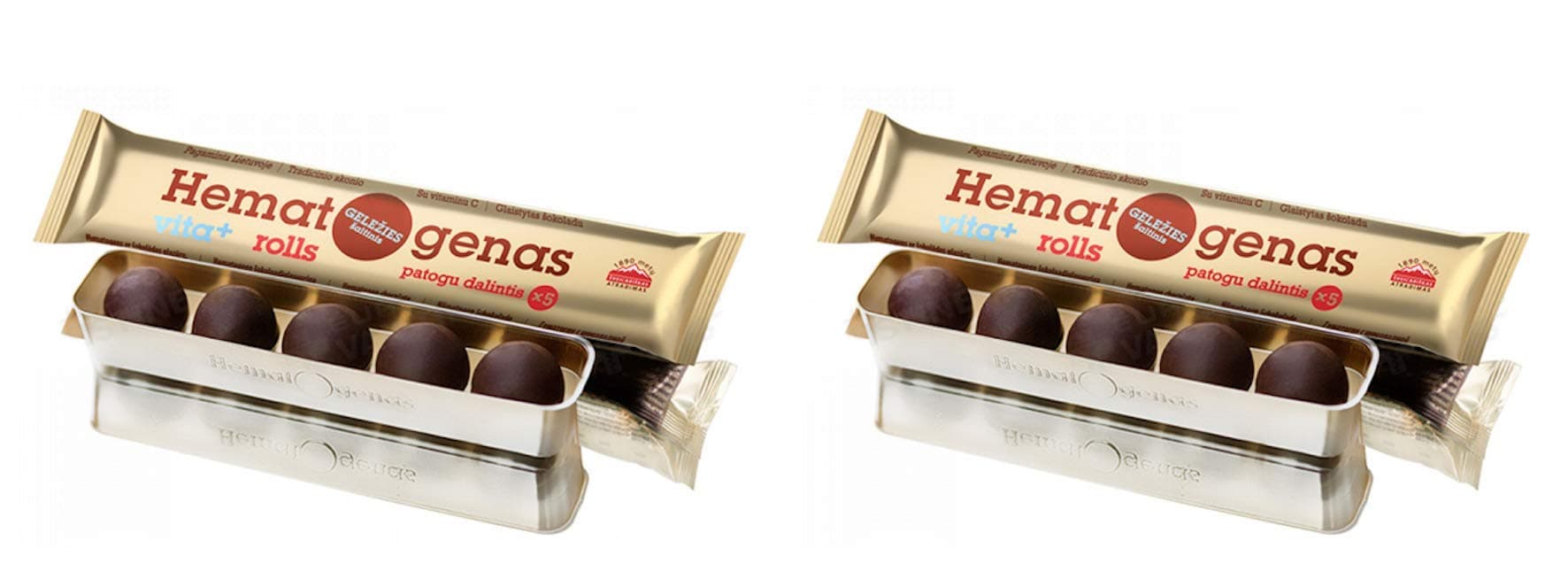 Hematogen Vita Rolls Classic Chocolate With Vitamin C - Pack Of 2 - Great Gift For Loved Ones