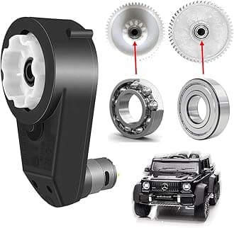 12V 550 40000RPM High Speed Steel Gears Motor Gearbox for Power Wheels Motor Upgrade,12 Volt Electric Hubs Motor Assembly Heavy Duty Gearbox for Kids Ride on Toys Car Replacement Parts