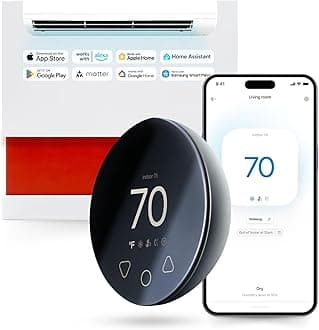 Klima Smart Thermostat for Air Conditioners, Window A/C, Mini Splits & Heat Pumps - Alexa & Google Home Compatible, WiFi Control App, Energy Saving, Easy DIY Install, Graphite Grey