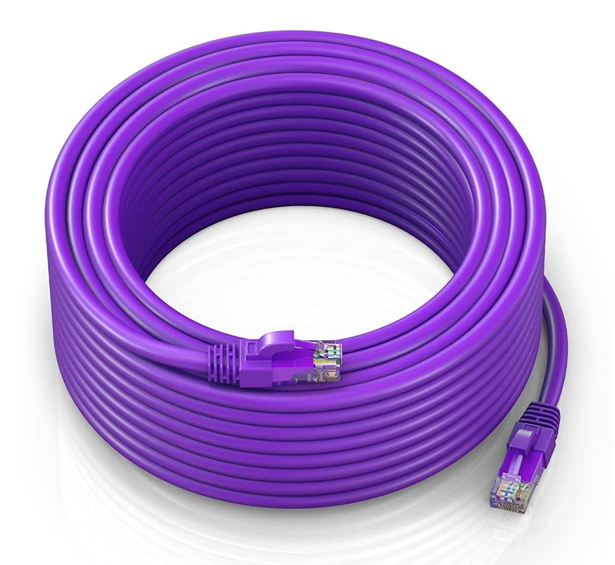 FEDUS 3M Cat6A Shielded Foiled Twisted 4 Pair Sftp Sstp High Speed Gigabit Computer Network Internet Rj45 Lan Wire Patch Ethernet Cable For Printer, Personal Computer PURPLE
