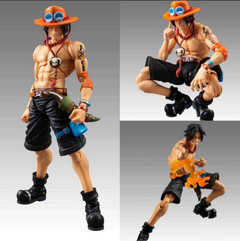 RGERG Action Figure Model One Piece Movable Luffy Ace Roronoa Zoro Trafalgar Law Sabo Action Figure Toys Collection Christmas Toy-A,about 18CM in height