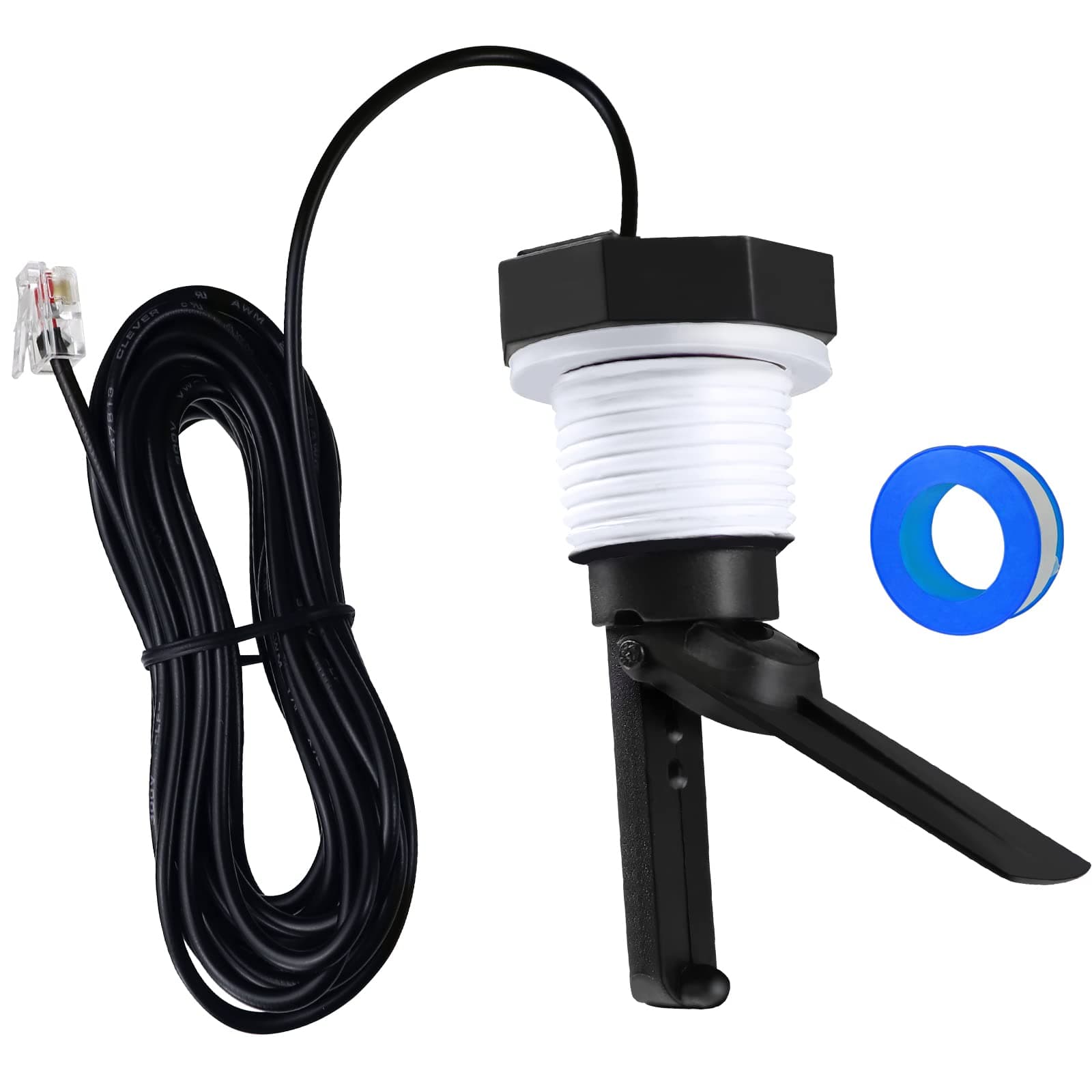 Flow Switch for Hayward Salt System,GLX-FLO-RP Aquarite Flow Switch for Hayward,with Tee and 15-Feet Cable，Chlorinator Flow Switch.