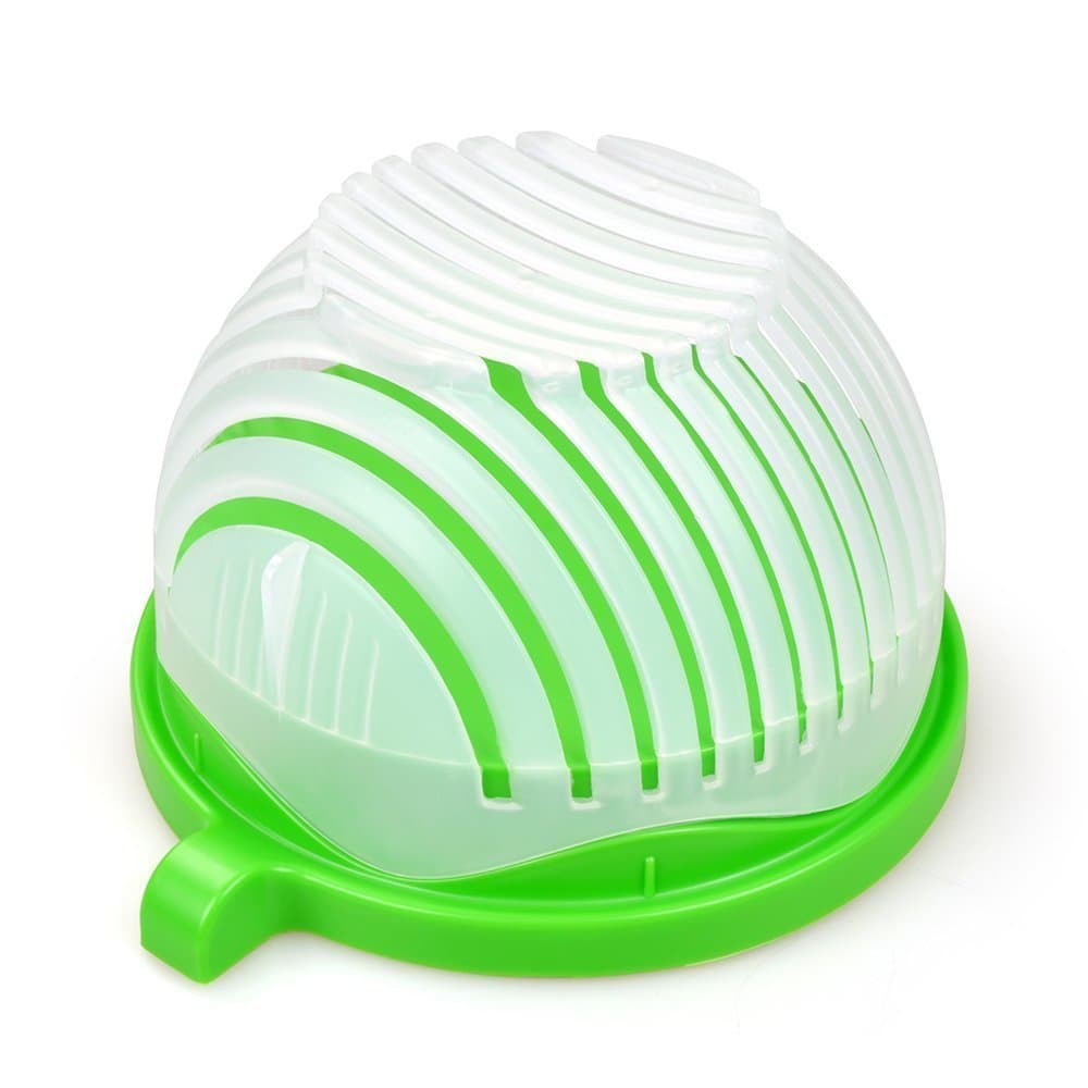 Salad Cutter Bowl Vegetable Cutter Bowl 60 Second Salad Maker by Fresh Goods | Vegetable Fruit Salad Maker Fast Fresh Salad Chopper | Save Time & Money While Making Any Salad in 60 Secs or Less!