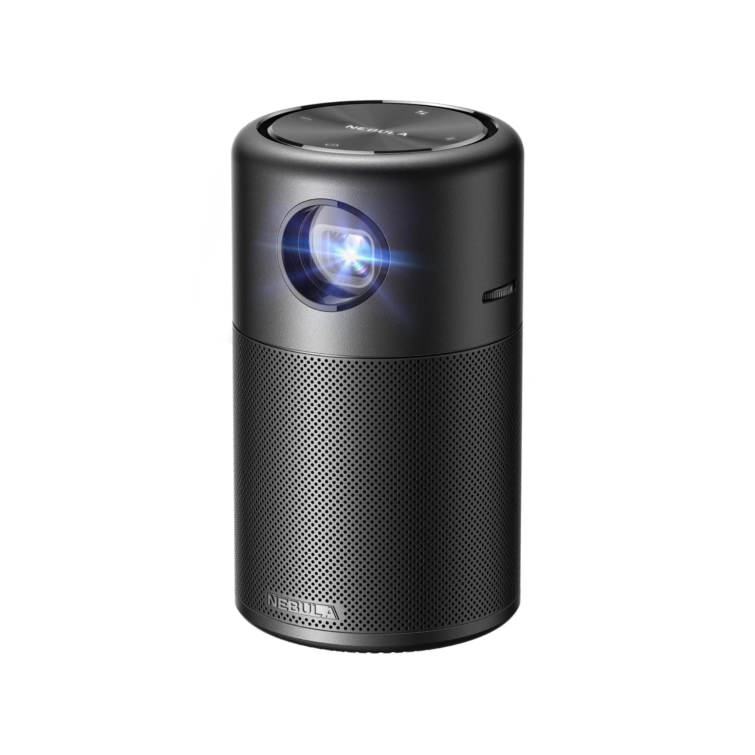 Anker Nebula Capsule, Smart Wi-Fi Mini Projector, 100 ANSI Lumen Portable Projector, 360 Speaker, Movie Projector, 100 Inch Picture, 4Hr Video Playtime for Inside and Outside, Watch Anywhere