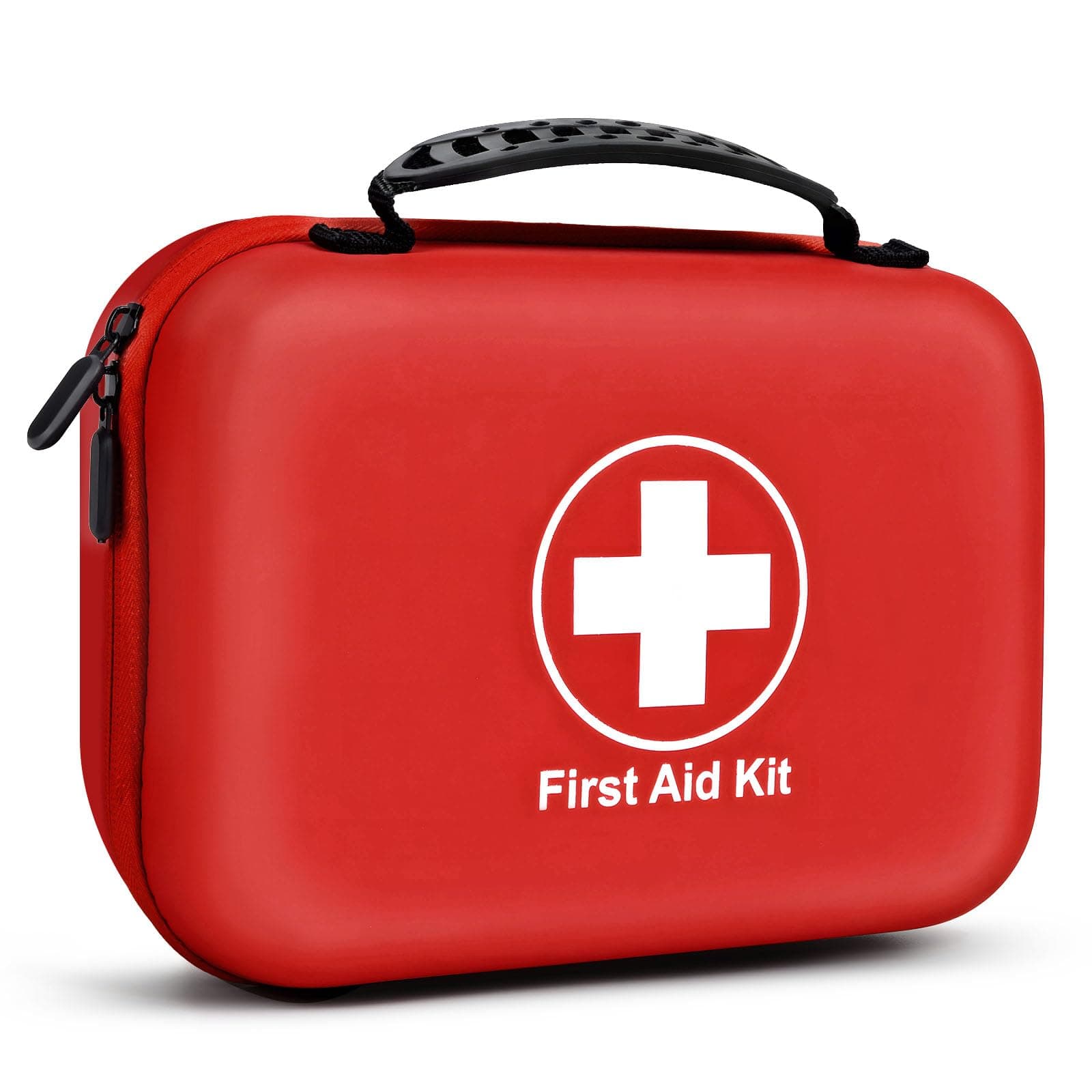 242Pcs Compact First Aid Kit, Waterproof Hard Shell Eva Medical Kits, All-Purpose Portable Trauma First Aid Kit for Boat, Home, Car, Travel, Camping, Hiking and Outdoor Emergencies(Red)