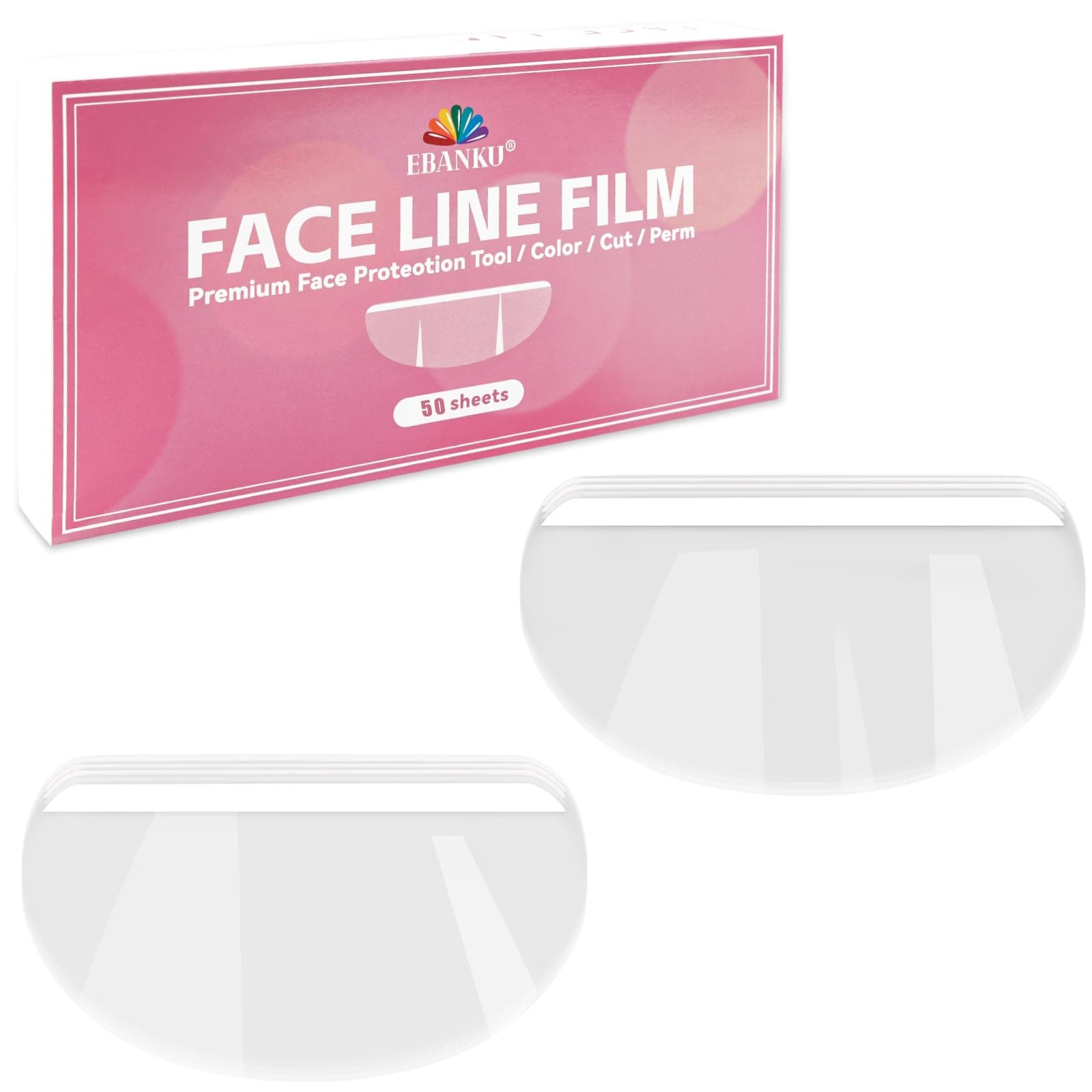 EBANKU Shower Face Eye Shields, 50Pcs Shower Visors Plastic Face Shield Eyelash Shield Makeup Protective Eyebrow for Shower Hairspray Eyelash Extensions Eye Eyelid Surgery Aftercare