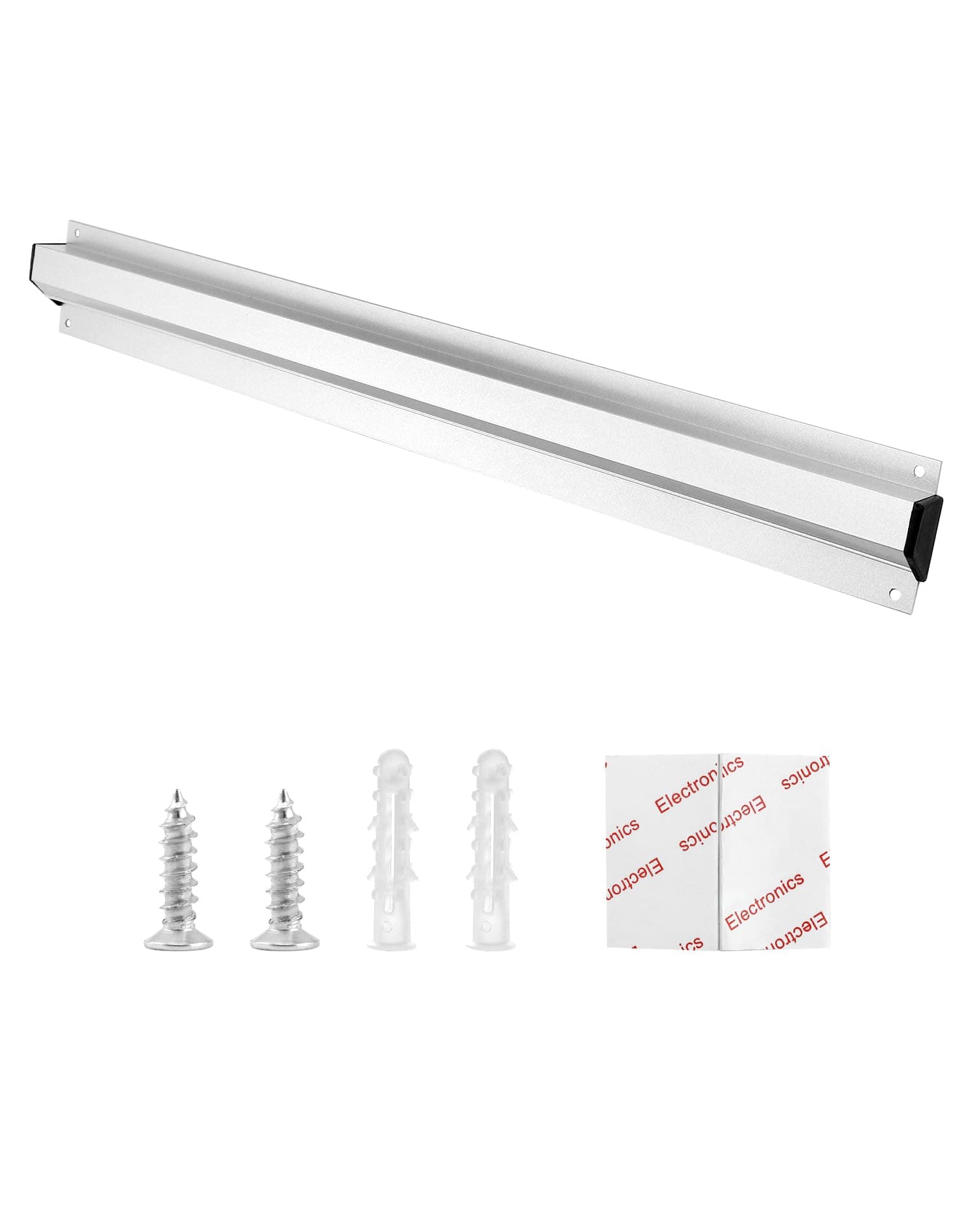 QWORK® Restaurant Order Grabber, Tab Grabber and Order Holder Wall-Mounted Alumium Display Rail Rack to Hold Orders Tabs Papers for Catering Cafes Pubs Bars (18in/45cm)