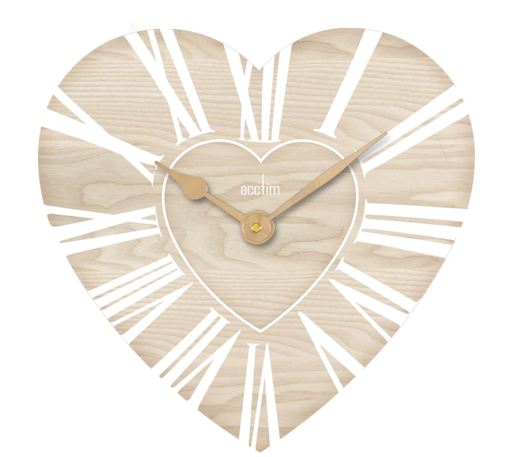 Acctim 24882 Saxham 40cm MDF Heart Wall Clock