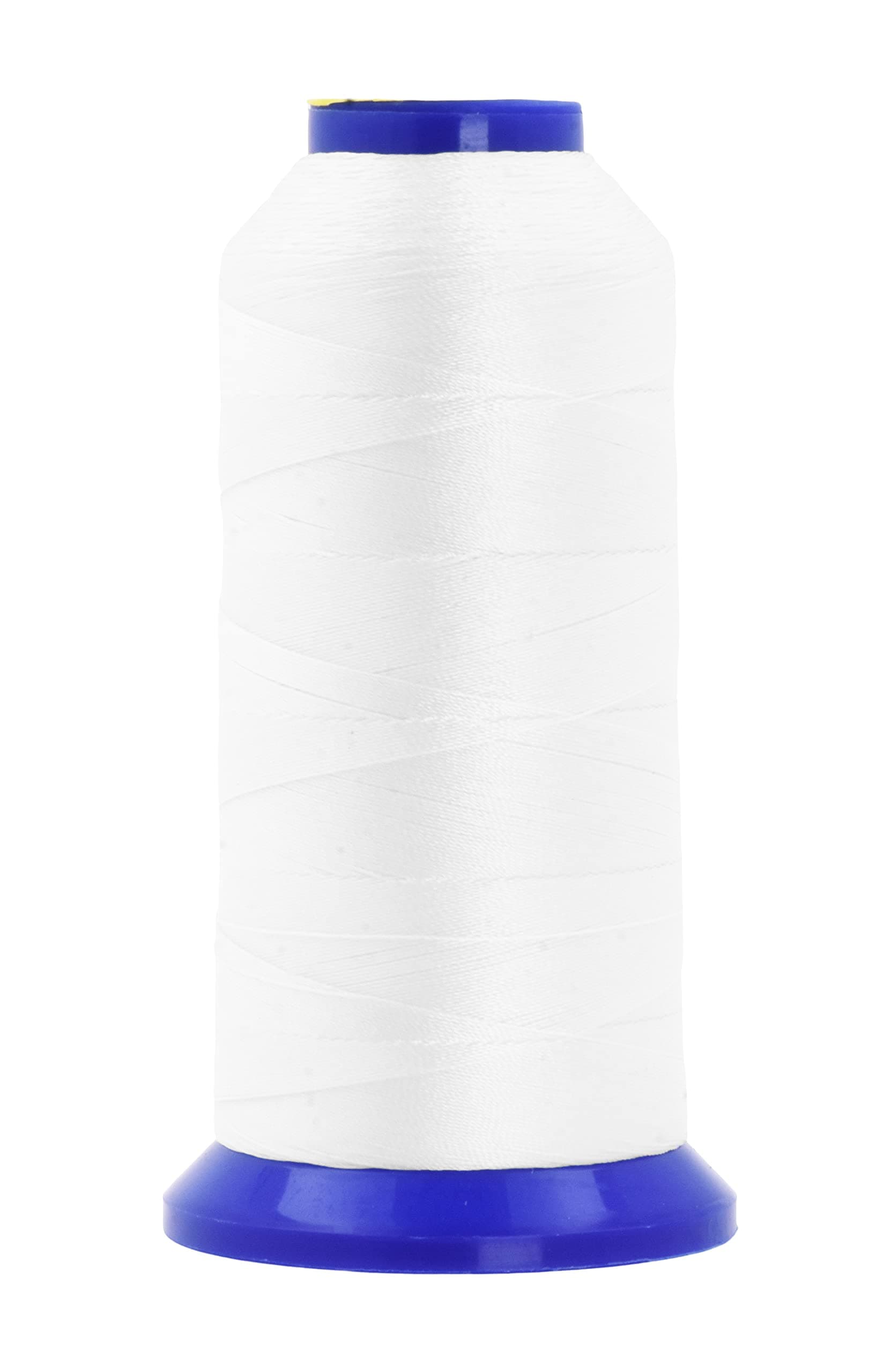 Mandala Crafts White Heavy Duty Thread - 1500 Yds Tex 70 Bonded Polyester Threads for Sewing Drapery, Jeans, Leather, Hair, Outdoor Marine Upholstery