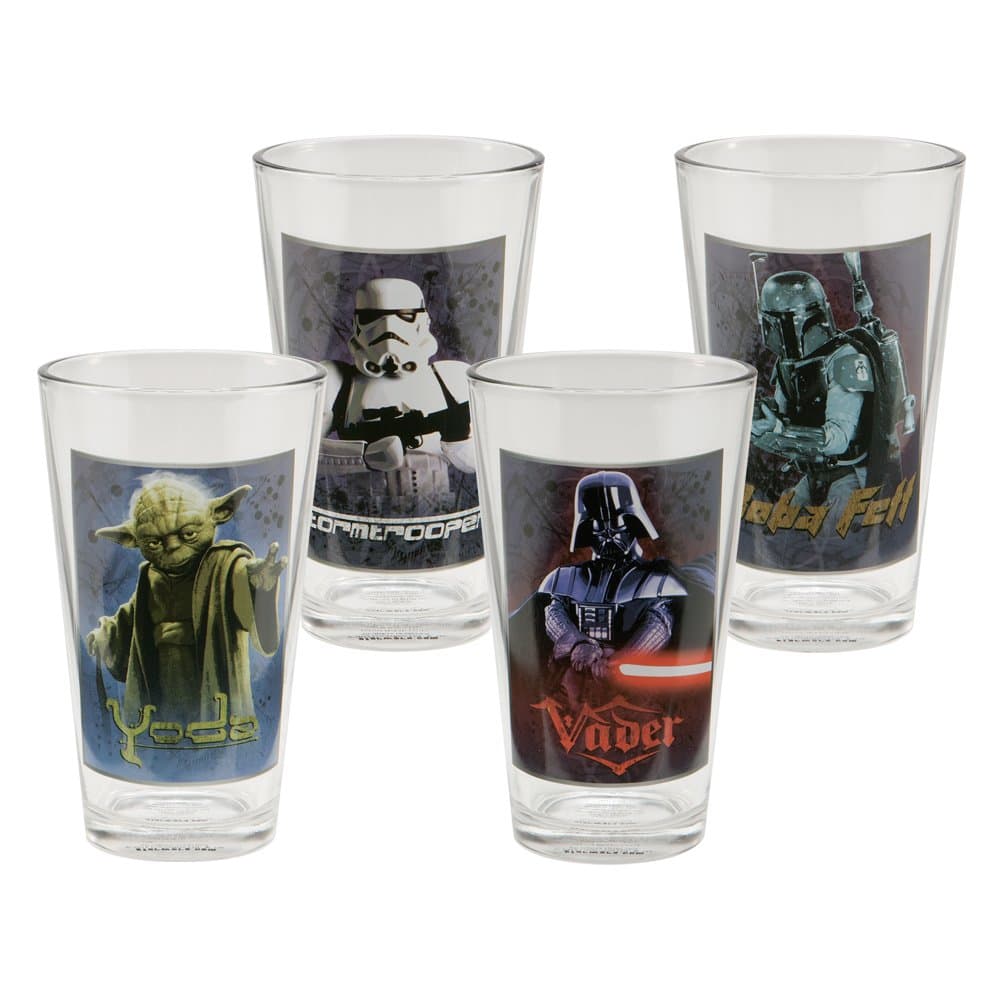 Vandor Star Wars 4 PC. 16 Oz. Glass Set