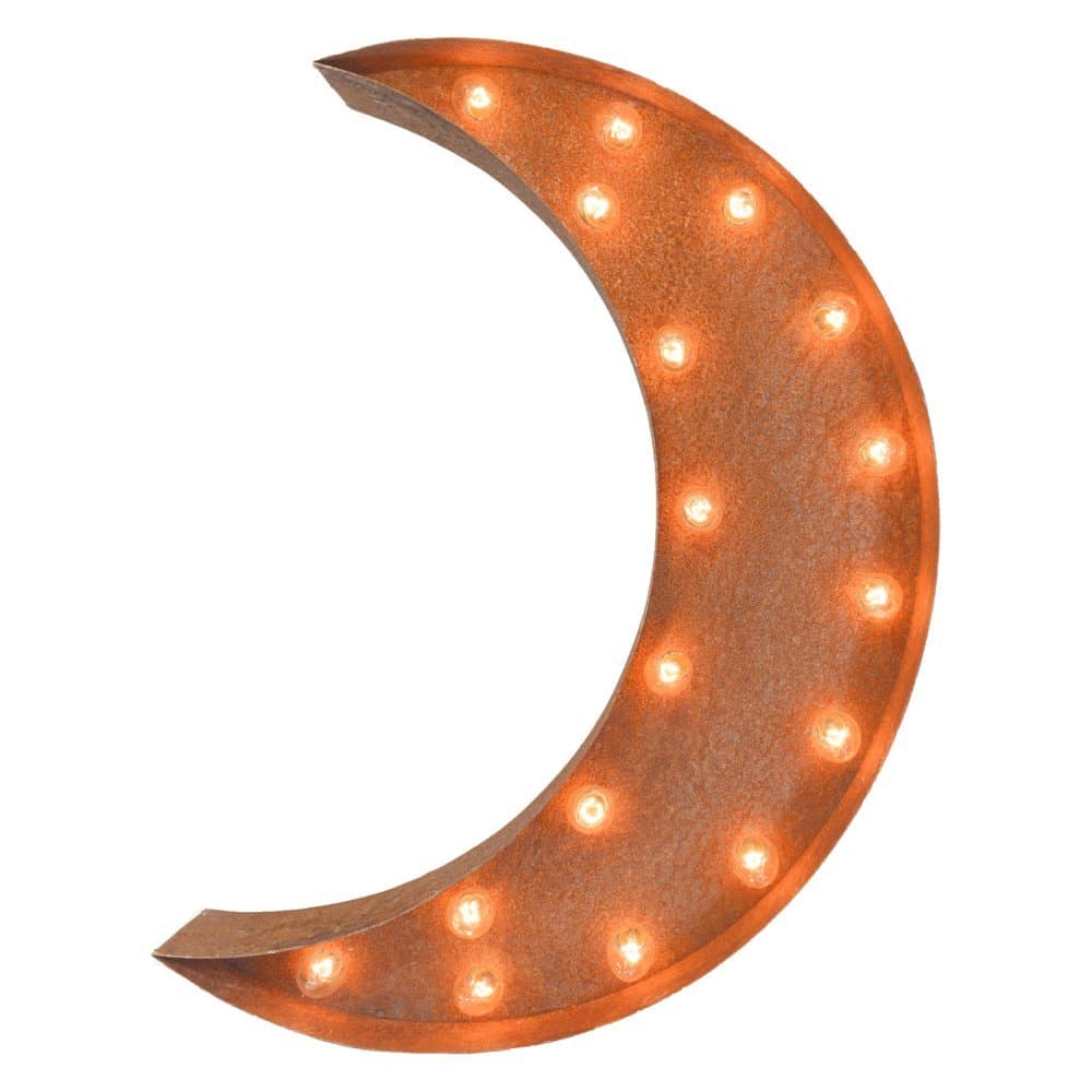 Iconics ed Crescent Moon Marquee Light - 23L x 4D x 17H in.