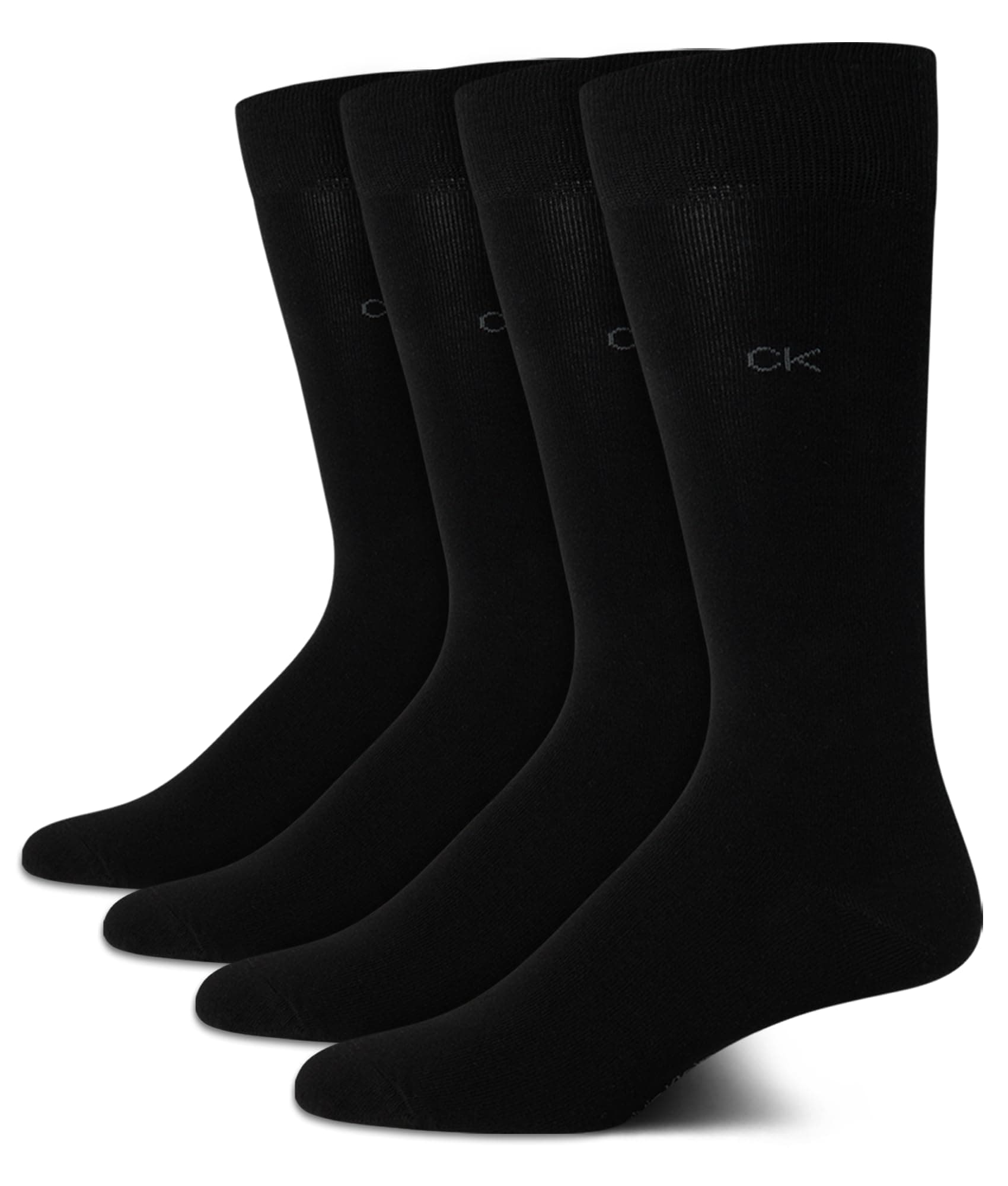 Mens Crew Socks - 4 Pack Soft Cotton Blend Cushioned Crew Dress Socks for Men, for Formal, Casual and Work Wear