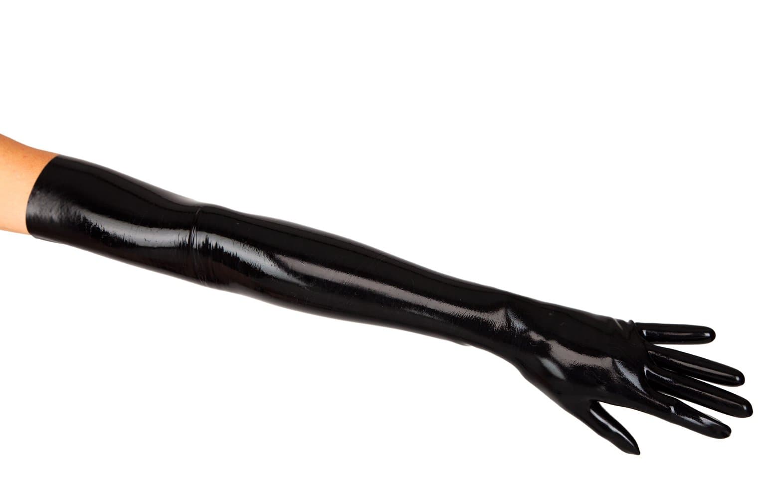 Premium THIN Latex Long Gloves (Opera Length) Fetish - Black (Medium)