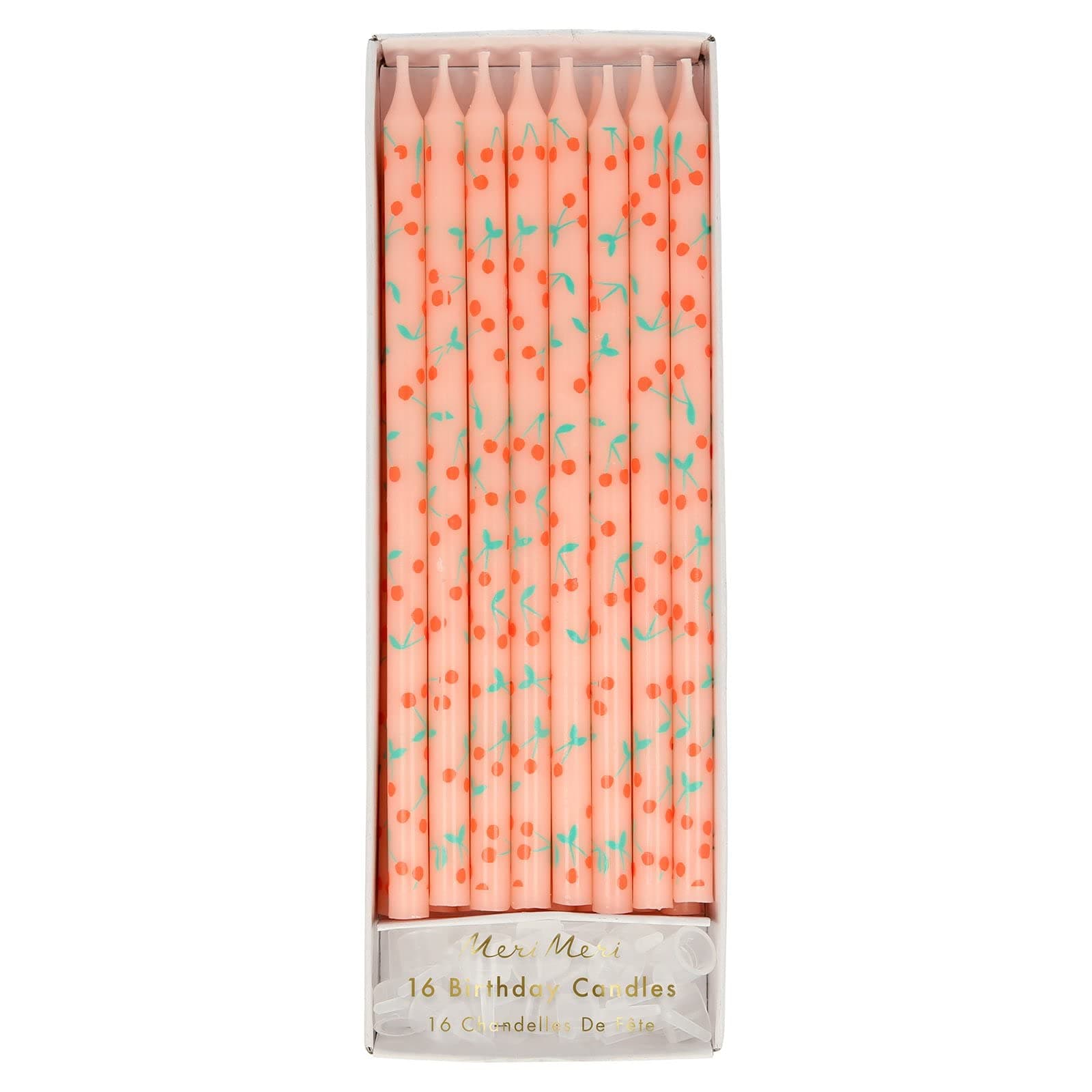 Meri Meri Cherry Pattern Candles (Pack of 16)