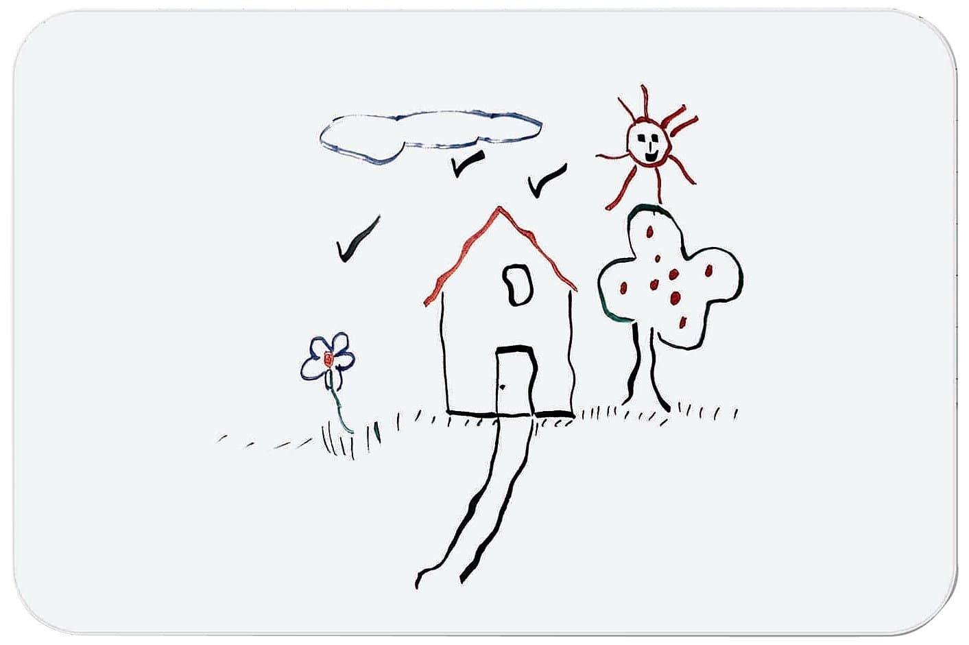 Bi-Office Frameless Laptop Board, Double Sided Board, Pain/Gridded, White, A4