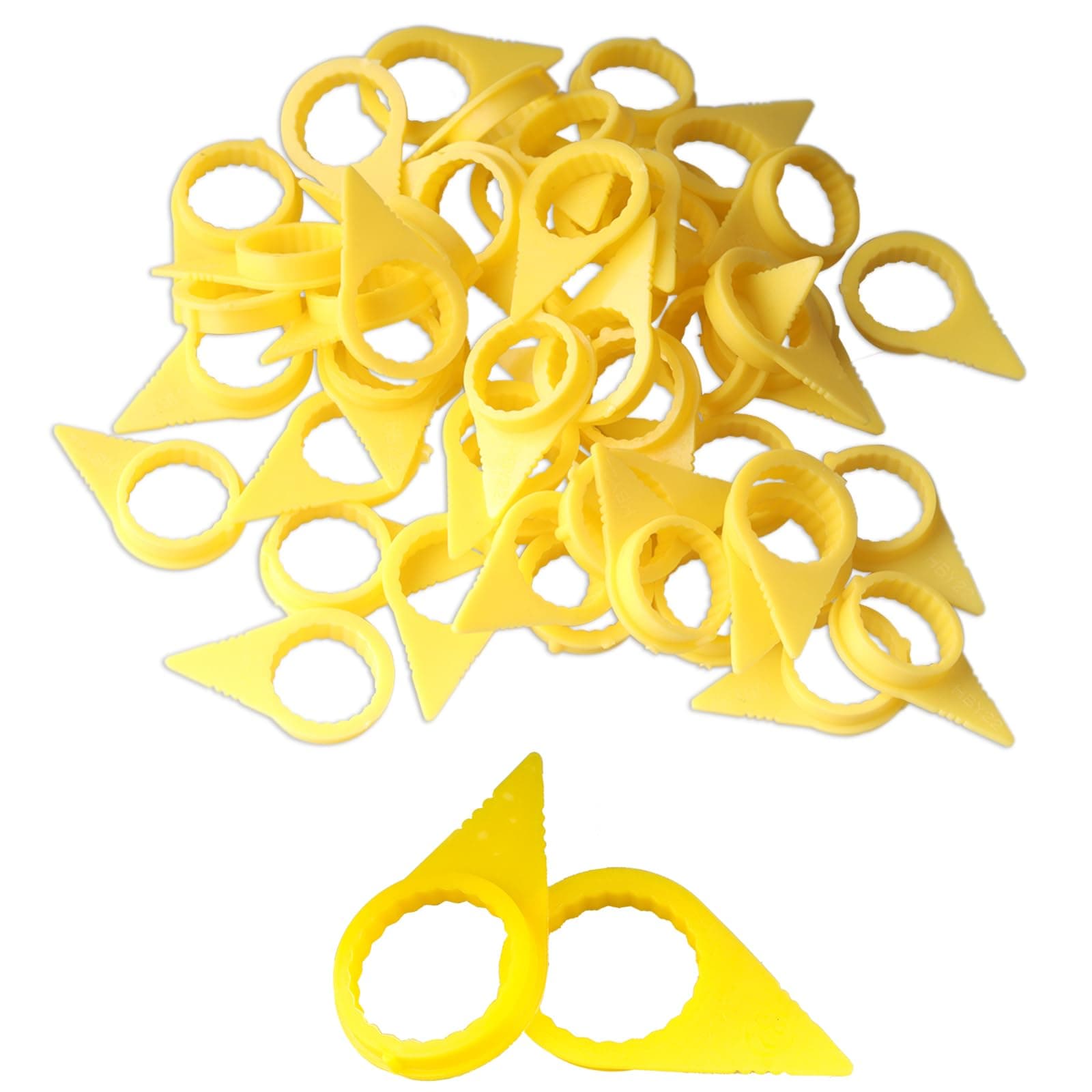 Wheel Check Loose Wheel Nut Indicator for 22 23 24MM Nuts Replace High Visibility Yellow Nut Indicator, PU Material - 50PCS