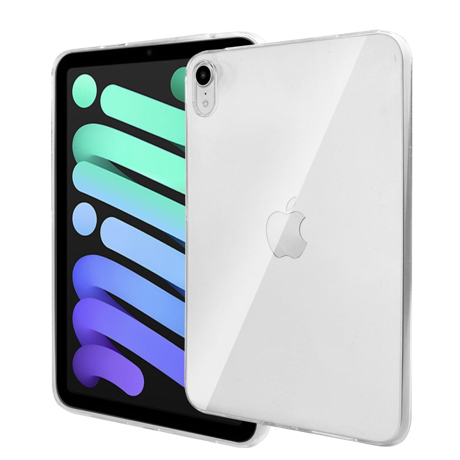 Clear Case for iPad Mini 6/7 inch, Supports Apple Pencil 2nd Gen, Slim Lightweight Transparent TPU Back Cover