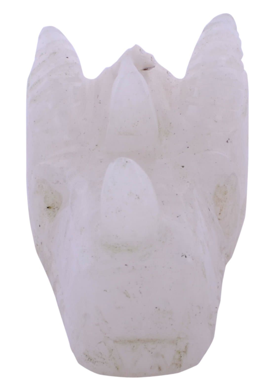 CRAFTED STUDIO Crystal Stone Dragon Head Showpiece (5.5 cm x 3.1 cm x 2.7 cm, Transparent)