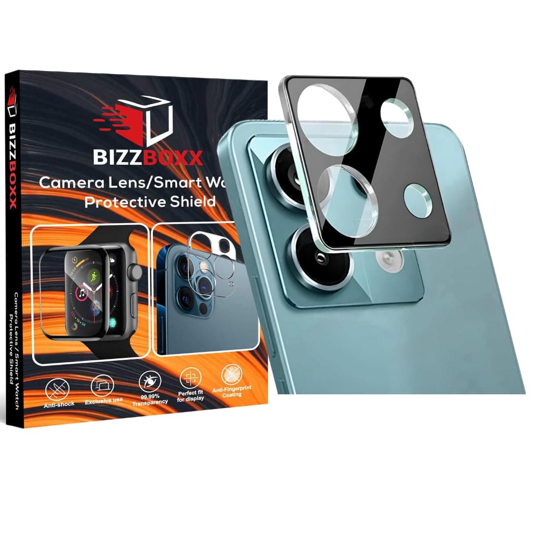 Premium 3D Look Camera Lens Protector For Redmi Note 13 Pro 5G | Camera Tempered Glass | 9H Hardness | With Easy Installation Kit (Pack of 1)