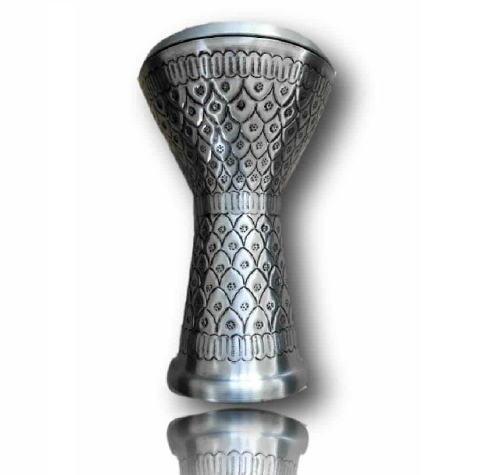 VD Percussion Egyptian Darbuka Relief Fish Antique Pattern Doumbek -Hand Hammered