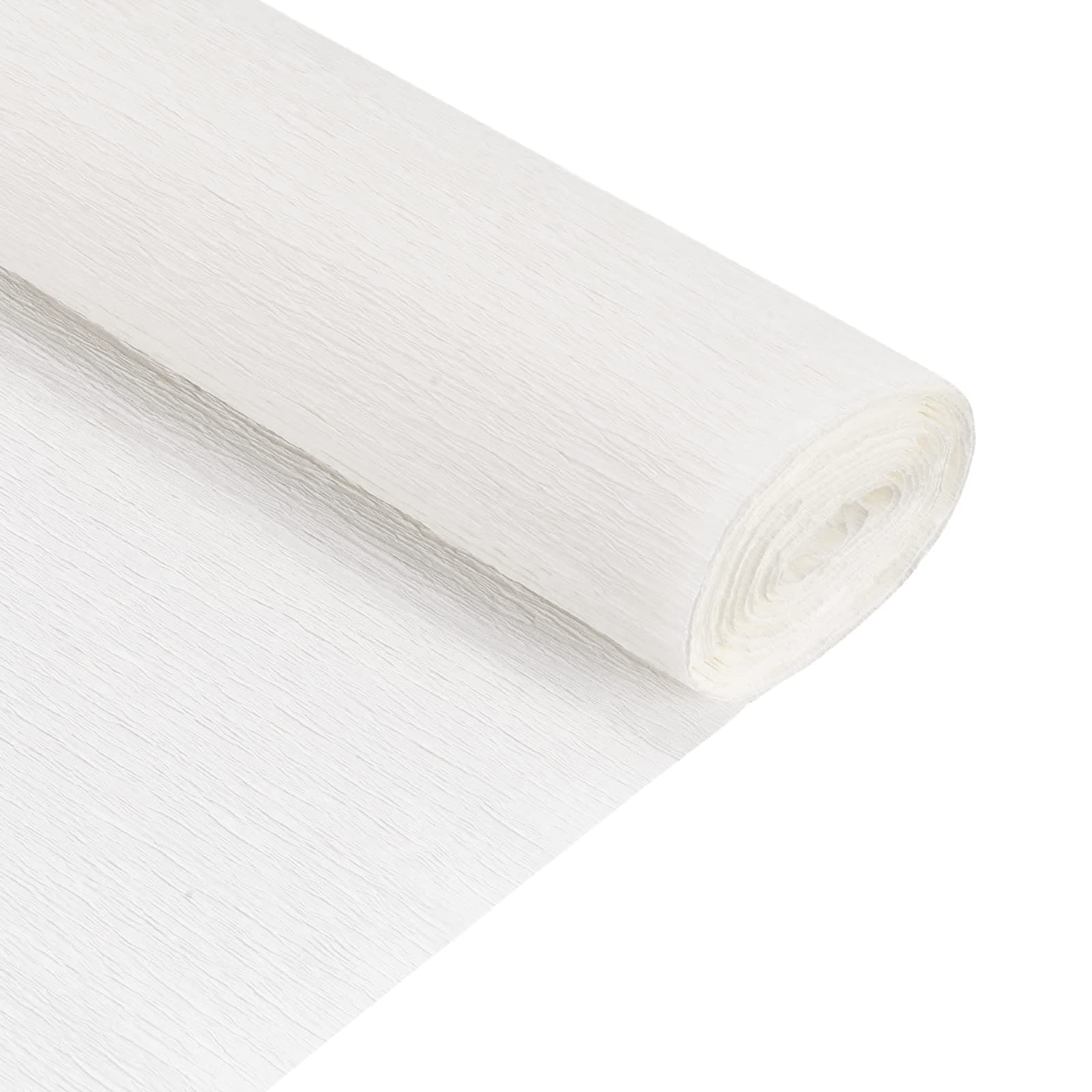 sourcing map Crepe Paper Roll 7.5ft Long 20 Inch Wide for Wedding Ceremony Various Large Festivals Decoration, White