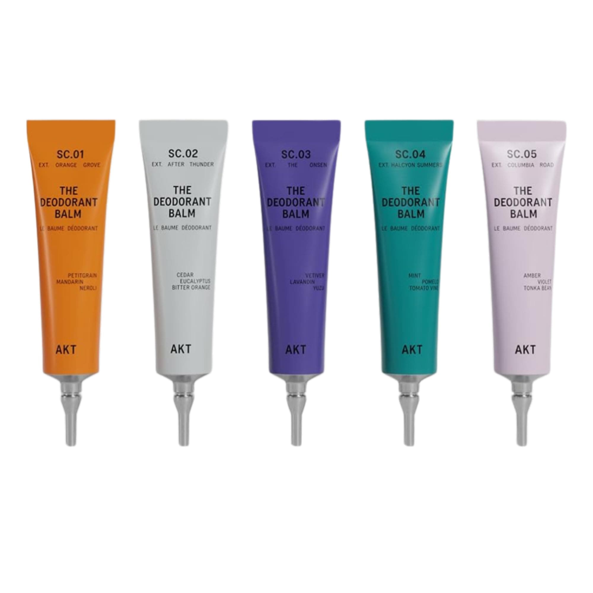 Mini Deodorant Balms Discovery Set, Pack of 5 x 0.16 Fl Oz, Natural Deodorants for Men and Women, Award-Winning, Multi-use, Cream Deo Without Aluminum, Plastic Free, All Genders