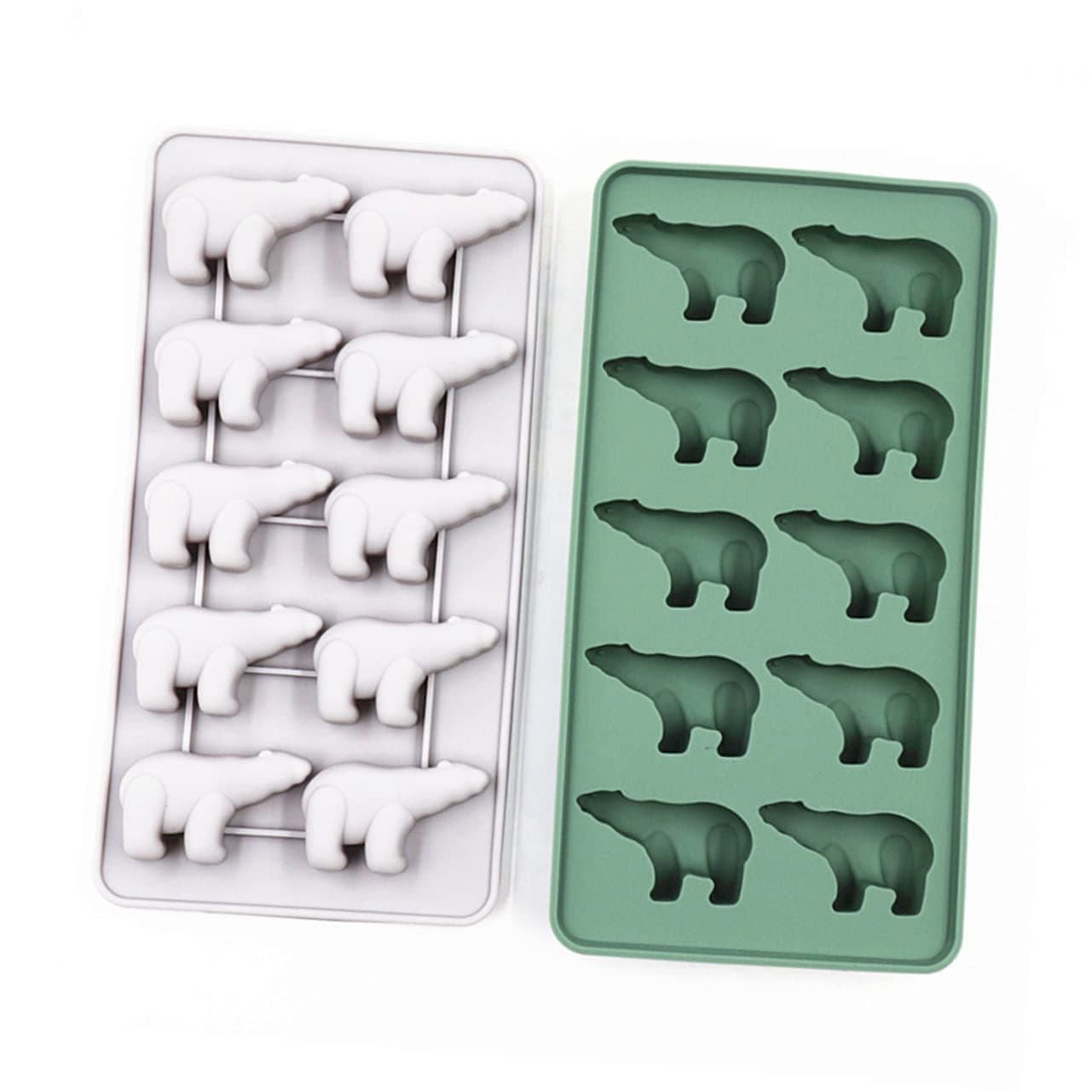 Balacoo ice Brick Mold DIY ice Cube molds Polar Bear Mold Animal Chocolate Candy molds ice Cube Maker Chocolate Mold Household ice Makers Silicone ice Cube ice Cream Mold Ice Tray Cocktail