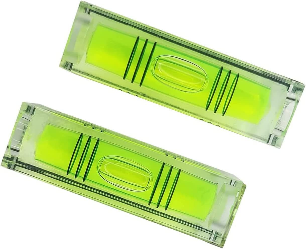 2PCS Bubble Level Small 15x15x52mm Mini Square Spirit Level Frame Mural Hanging Levels Mark Measuring Instruments Layout Tools(nonmagnetic)