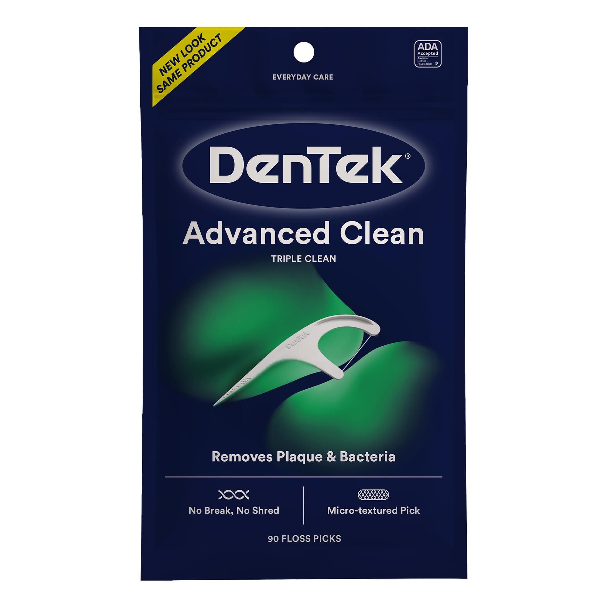 90 Count DenTek Triple Clean Floss Picks | No Break Guarantee | 90 Count
