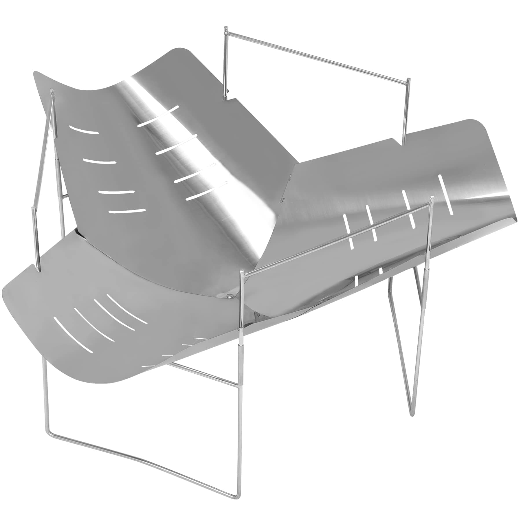 REDCAMP Portable Fire Pit for Camping Wood Burning, Foldable Stainless Steel Fire Pit for Outside 20.9x18.1x10.4'