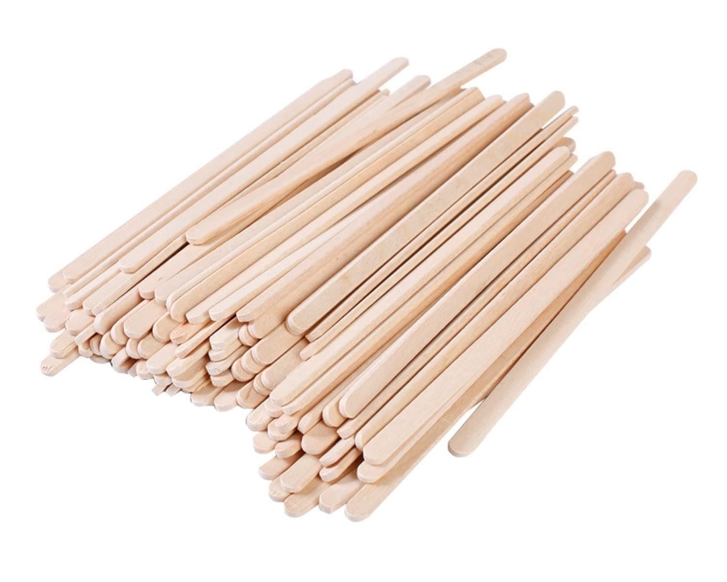ALOUD CREATIONS 500 pc Large Size Coffee Stirrer Sticks | Tea Stirrer | Beverage Stirrer | Disposable Birchwood | Craft Stick with Round end | Large Size 5.5 Inch/ 14cm